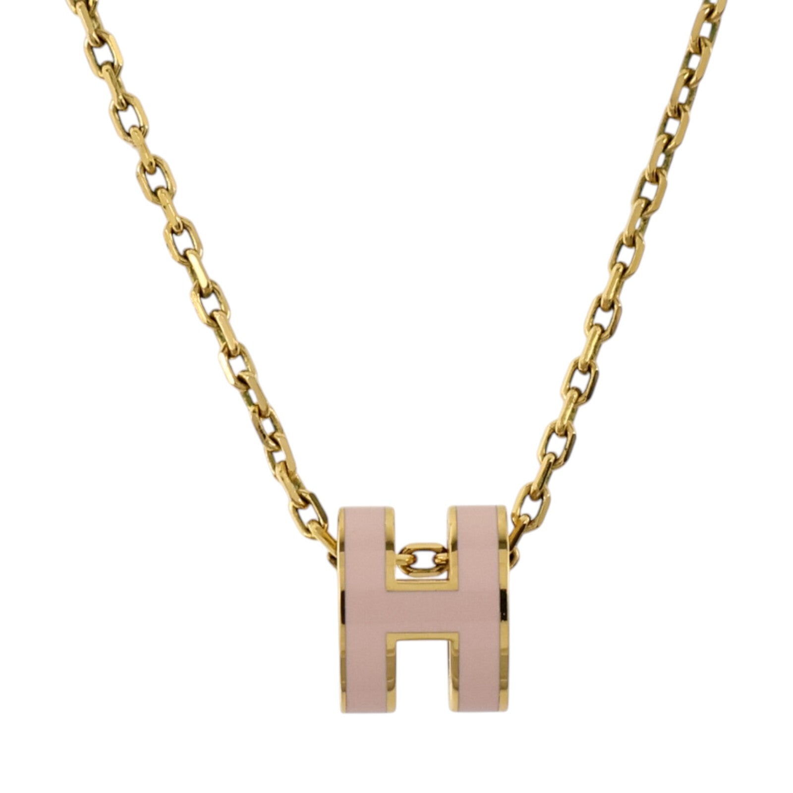 HERMES 金屬/琺瑯Mini Pop H Necklace項鏈