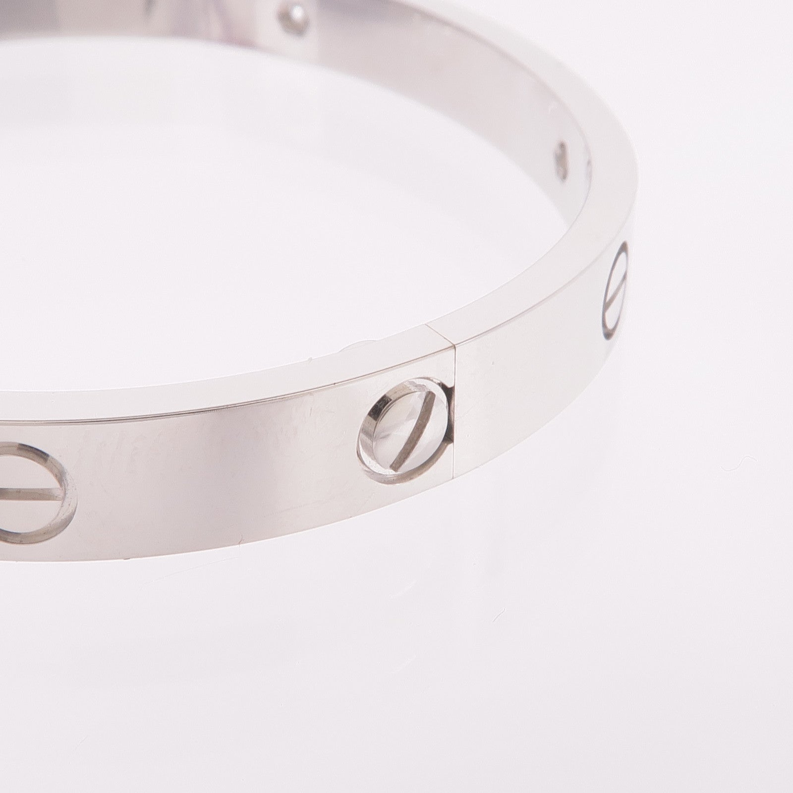CARTIER 【激減優惠】18K白金Love Bracelet鑽石手鐲Cartier#17