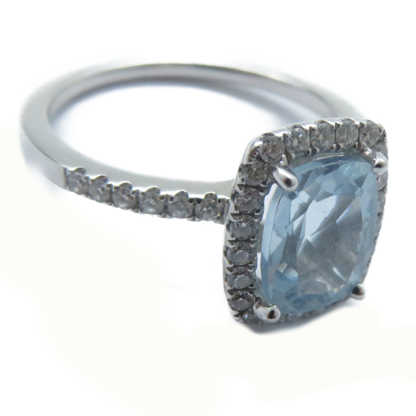 JEWELRY 18K白金Ring戒指銀色/藍色US#6