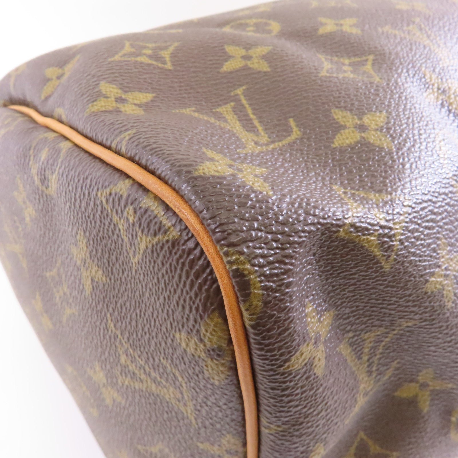 LOUIS VUITTON Monogram Speedy 30金扣手挽袋啡色