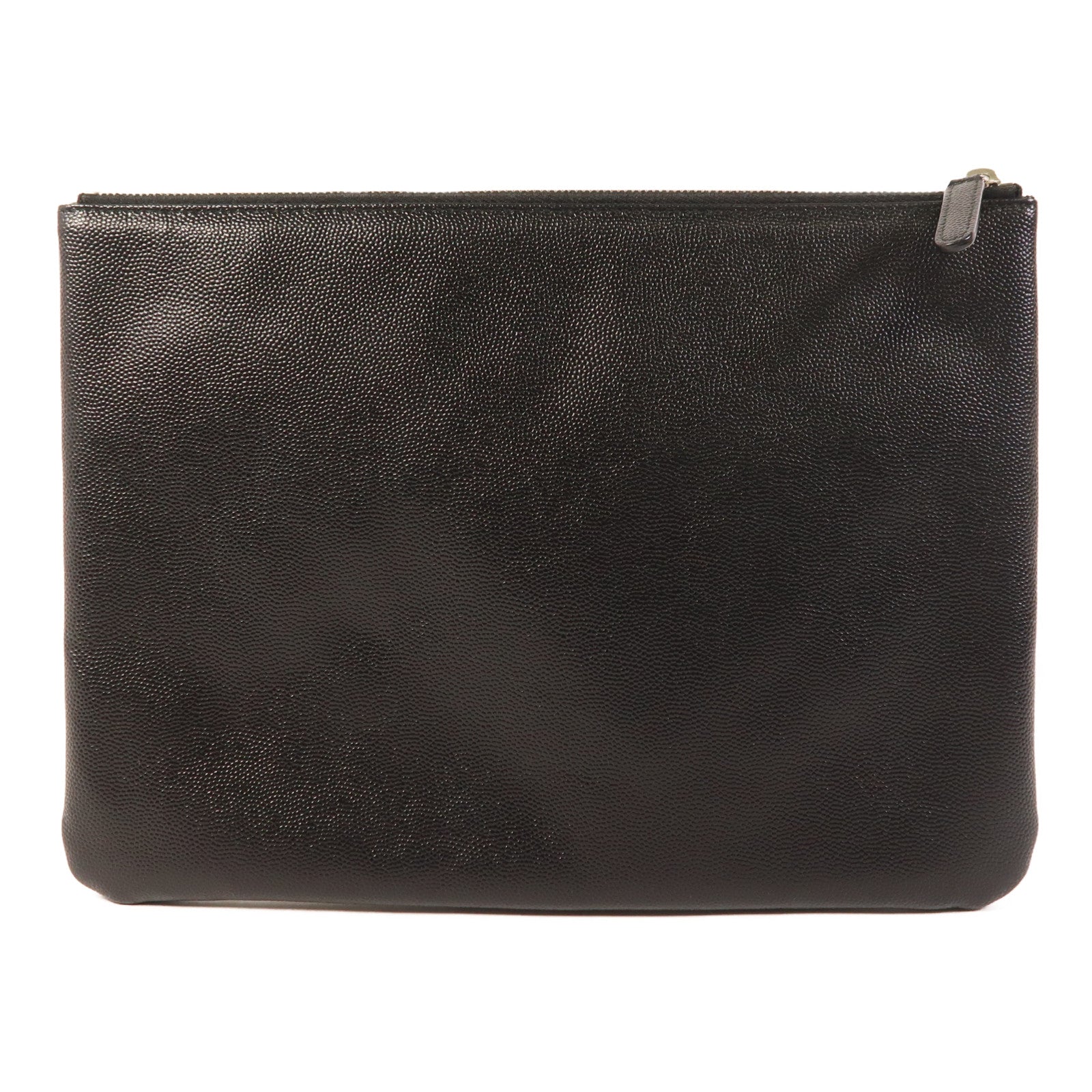 CHANEL 牛皮皮革Clutch Bag銀扣手拿包