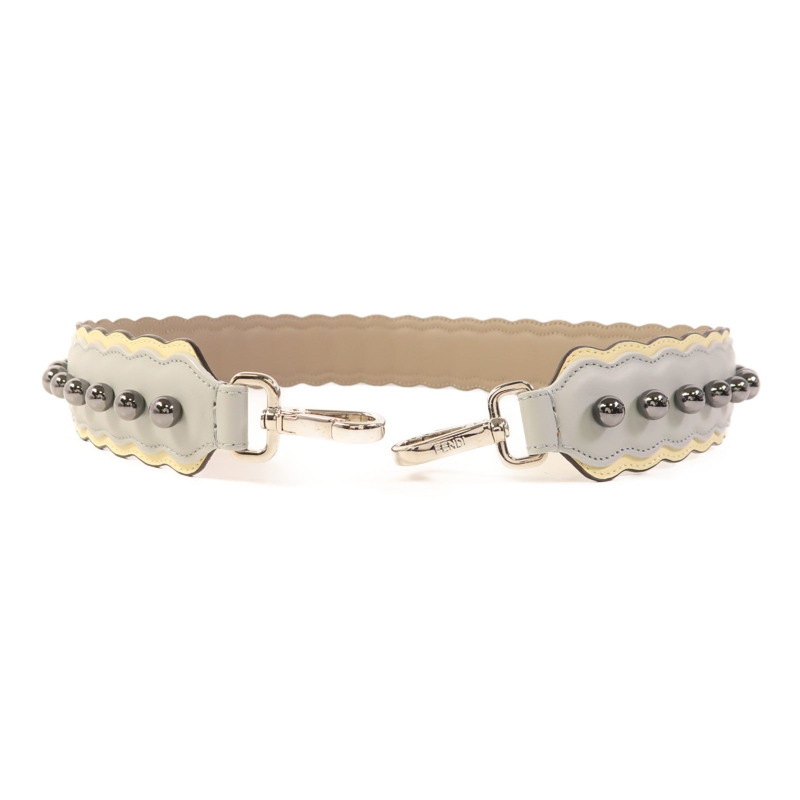 FENDI 牛皮皮革Shoulder Strap銀扣肩帶