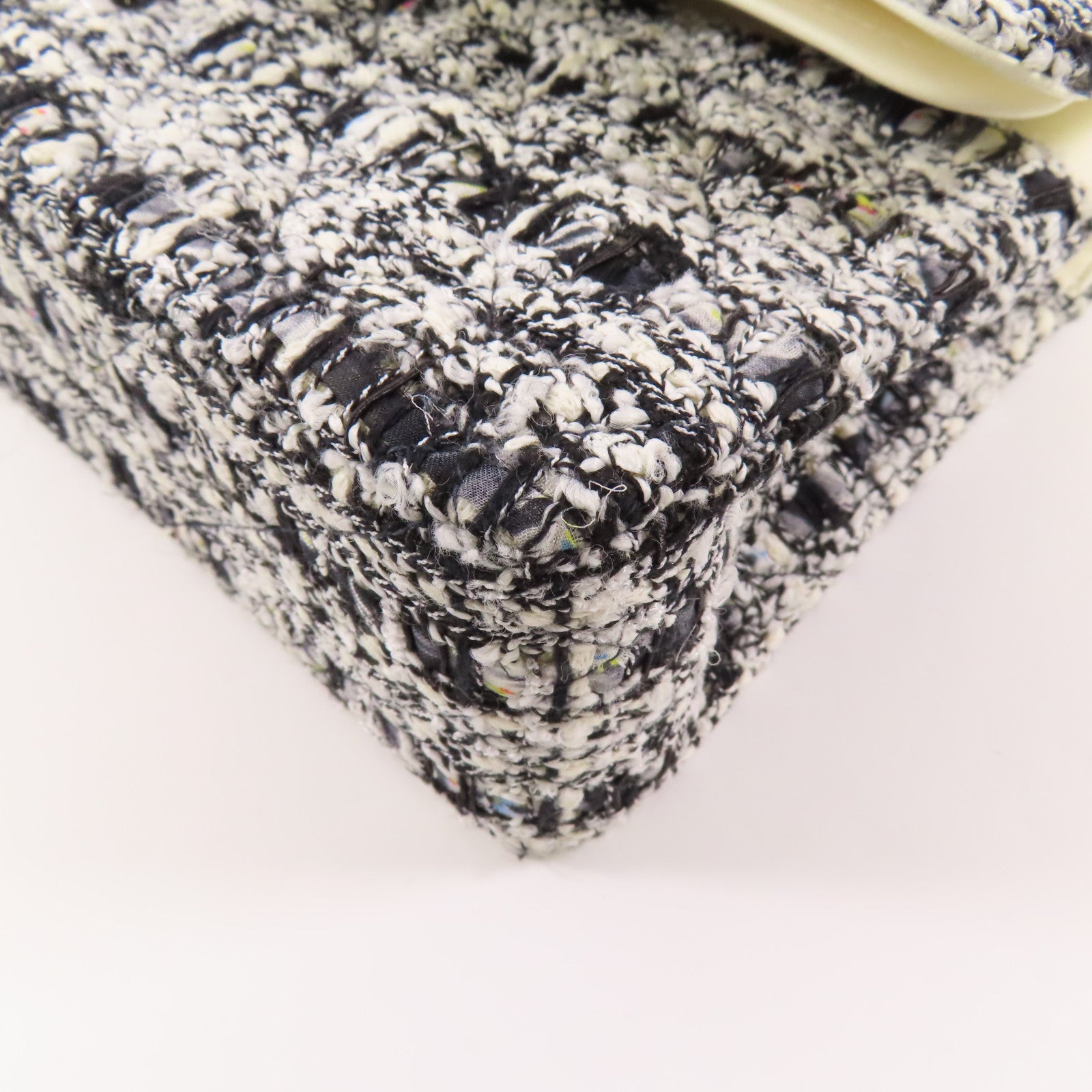 CHANEL 粗花呢Chain Shoulder銀扣鏈帶肩背袋