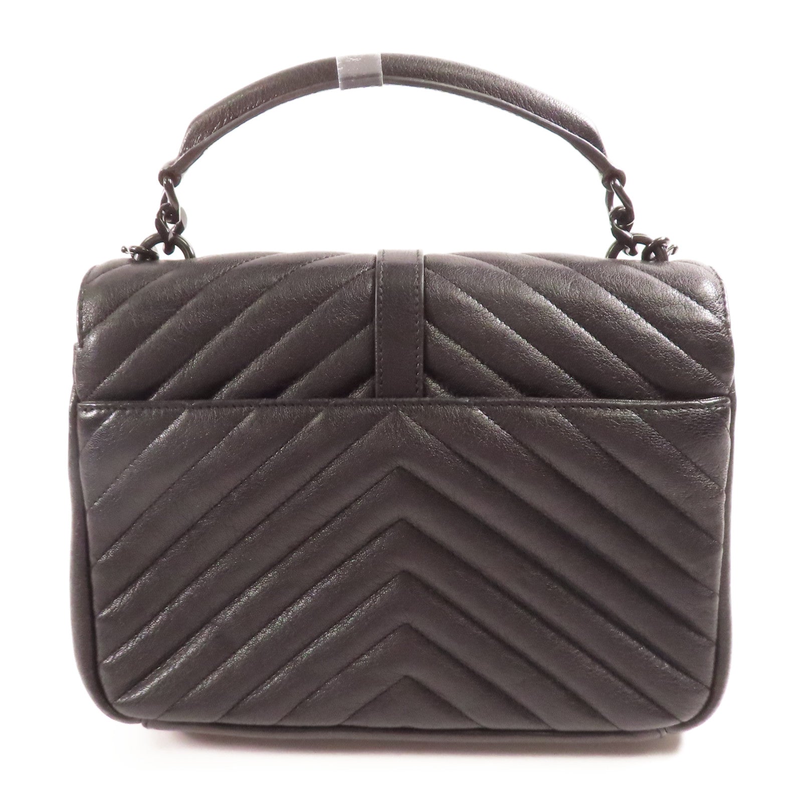 SAINT LAURENT 牛皮皮革College 2 Way Bag鏈帶手挽肩背兩用袋
