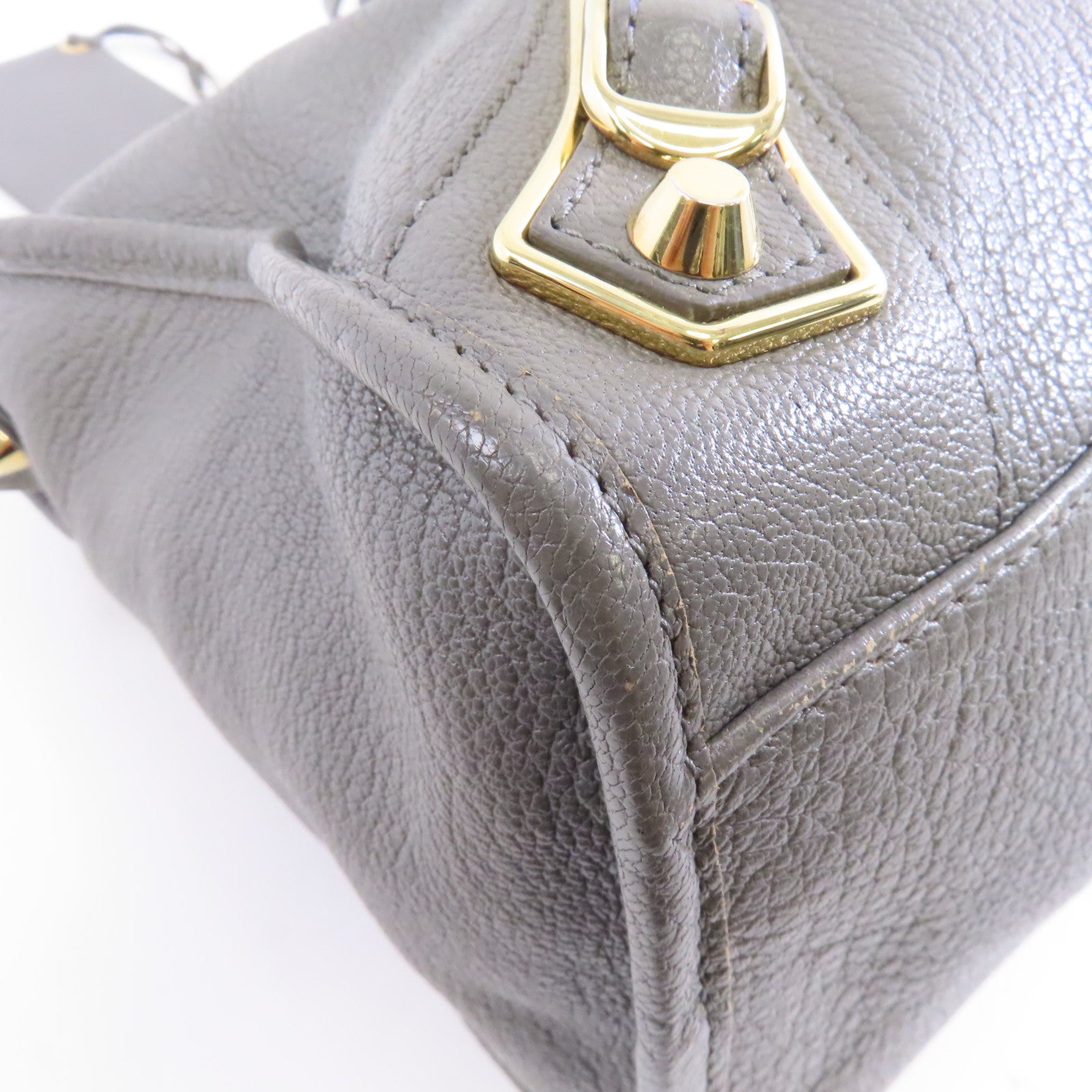 BALENCIAGA 牛皮皮革City金扣手挽肩背兩用袋黑色