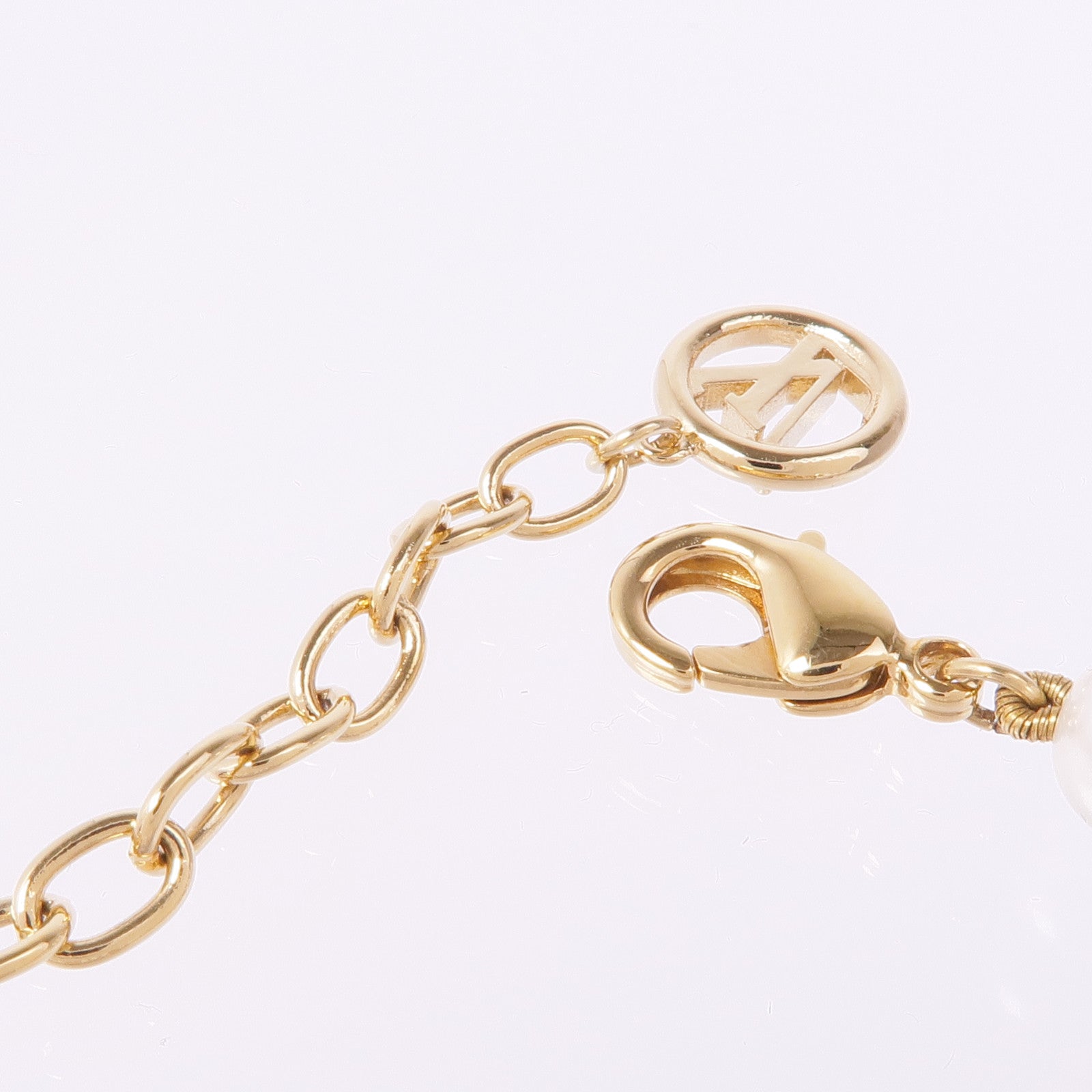 LOUIS VUITTON PVC/金屬My LV Pearl Bracelet手鏈