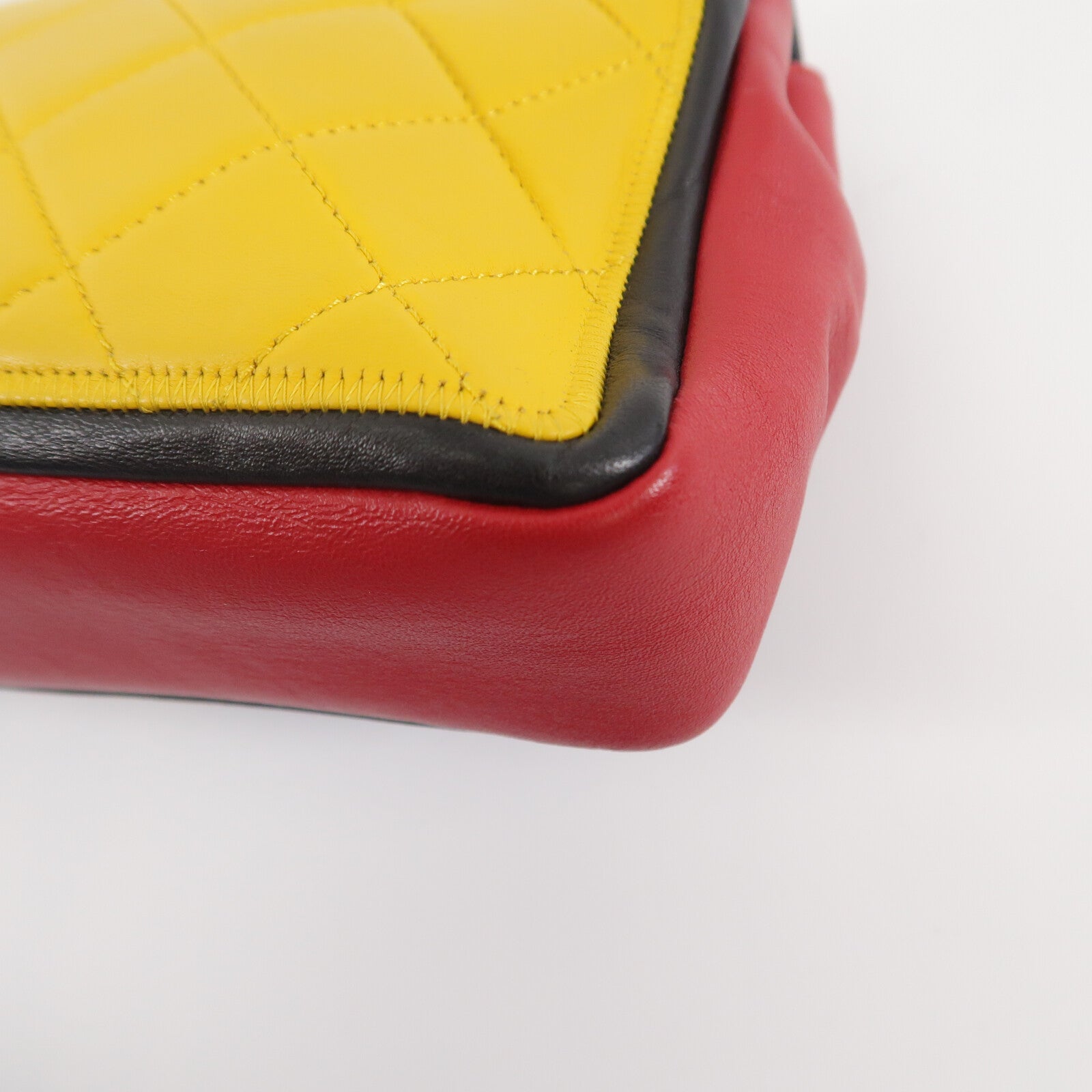 CHANEL 羊皮皮革Colorblock Medium Flap Bag鏈帶肩背袋