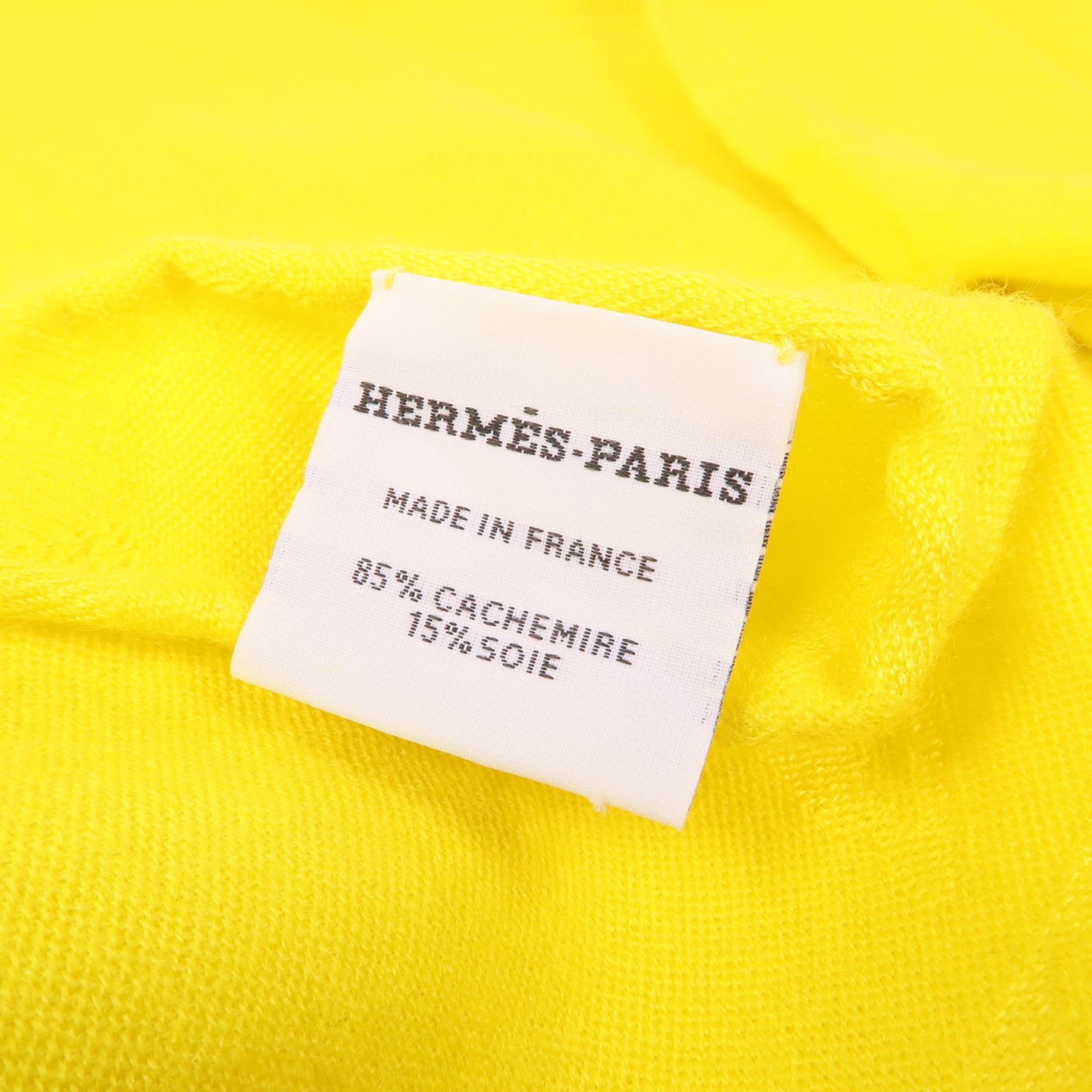 HERMES New Libris Scarf Cashmere Silk Yellow