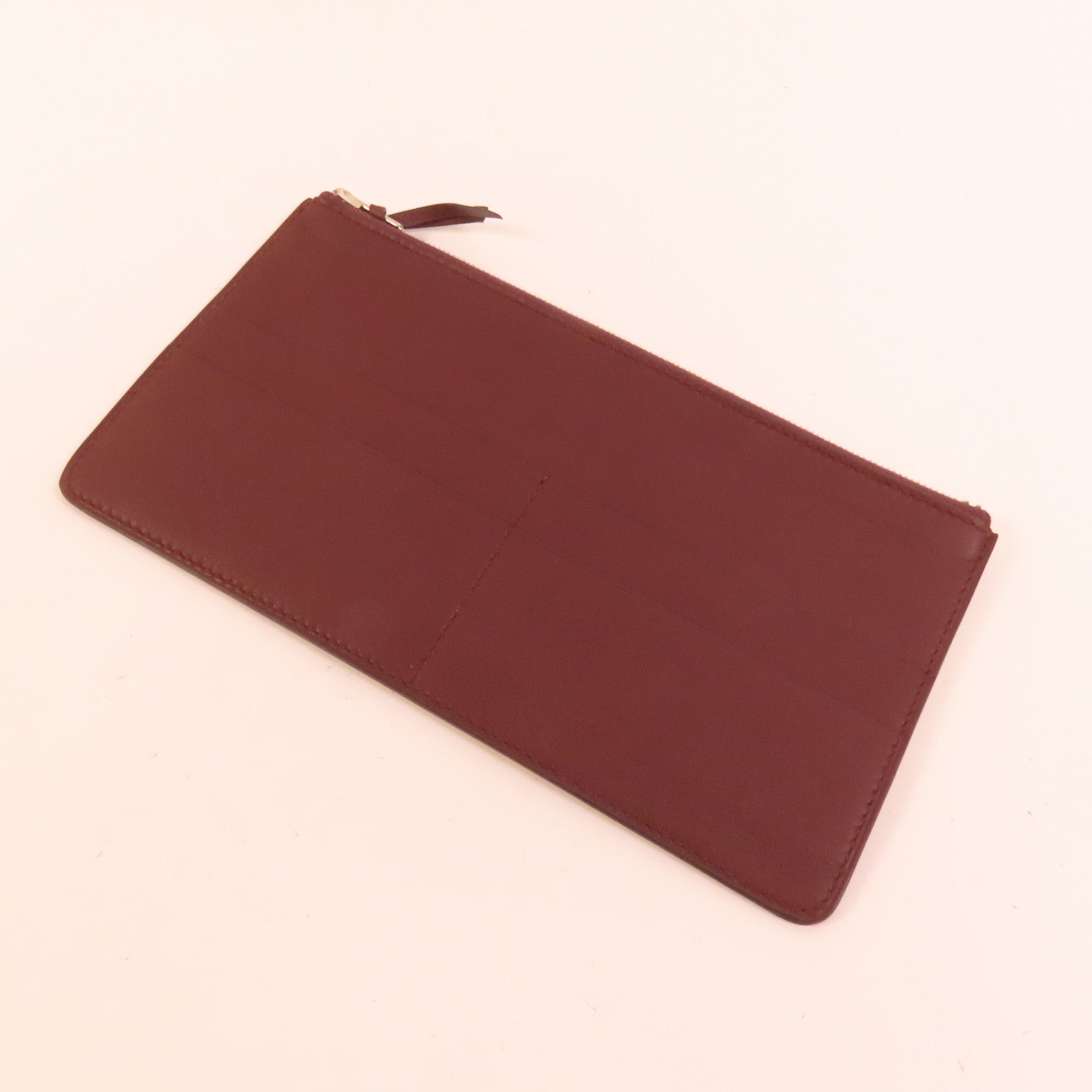 HERMES Swift皮革Jige Duo Clutch手拿包Orange Poppy