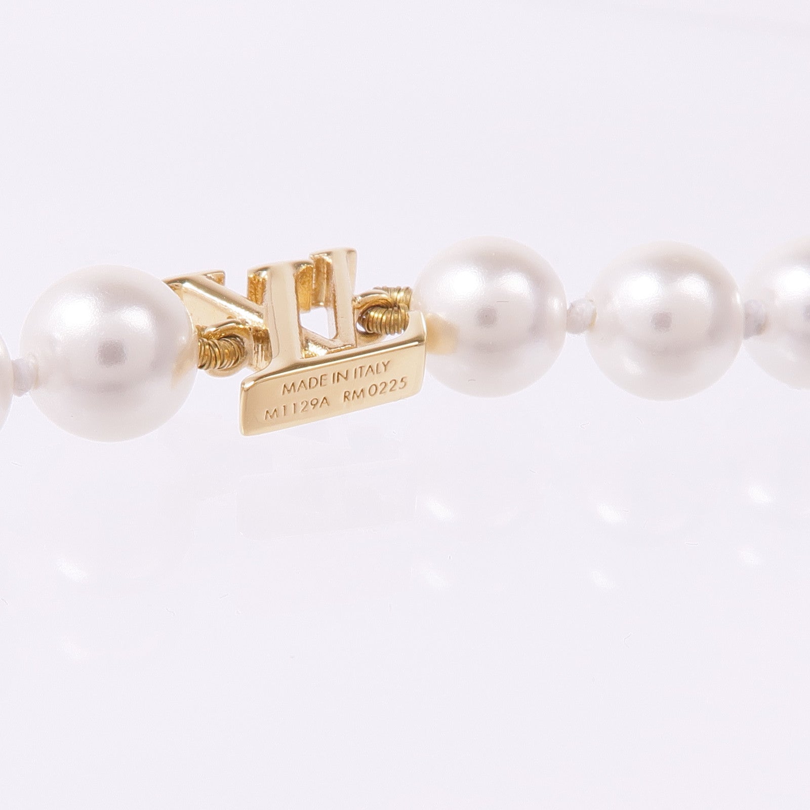 LOUIS VUITTON PVC/金屬My LV Pearl Bracelet手鏈