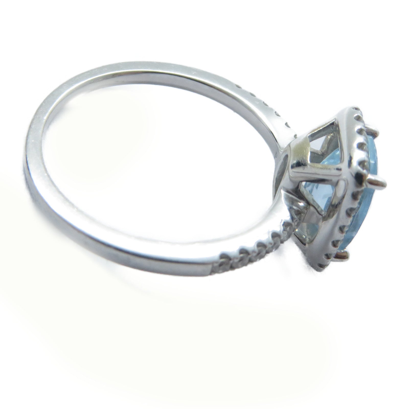 JEWELRY 18K白金Ring戒指銀色/藍色US#6