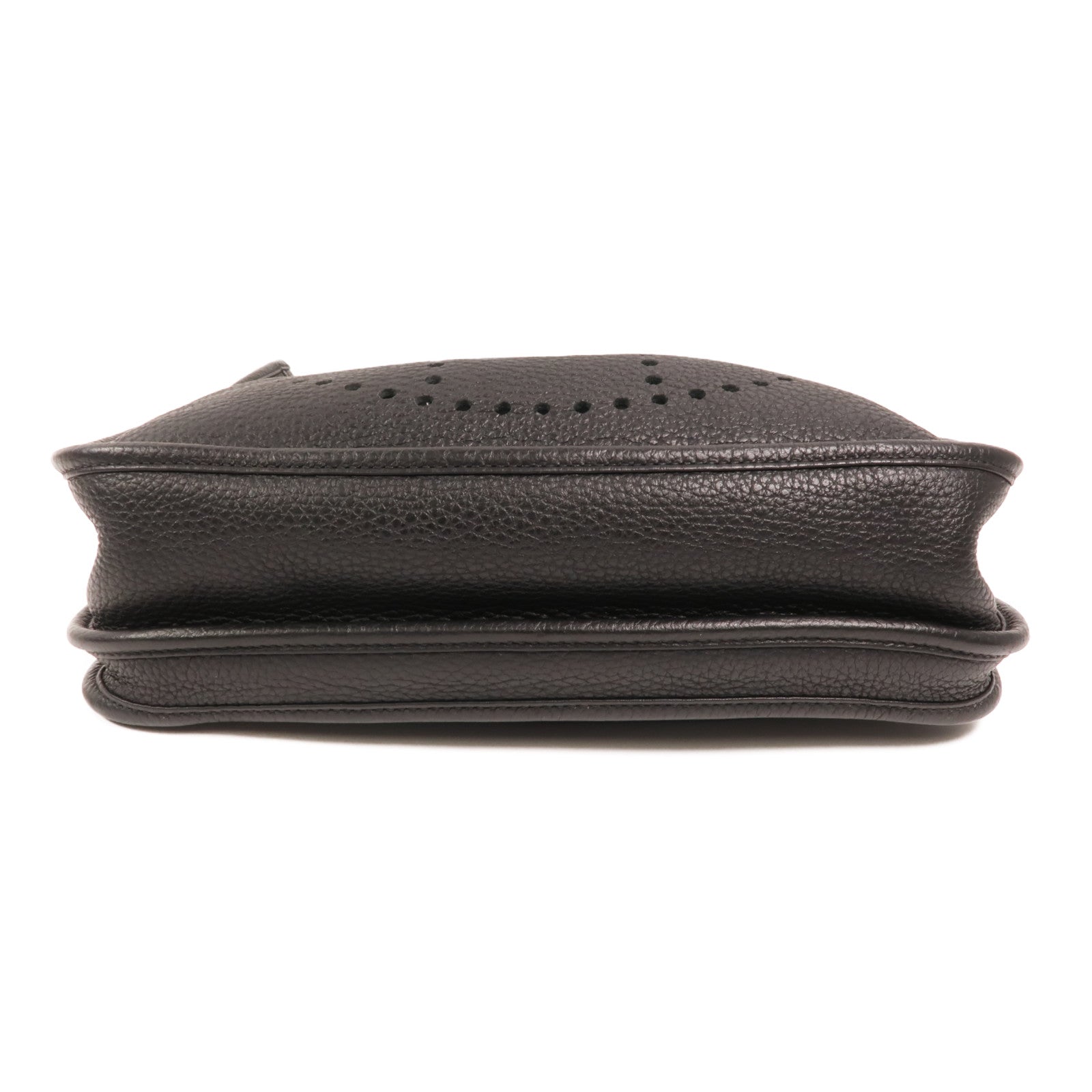 HERMES Clemence皮革Evelyne PM金扣肩背袋Noir