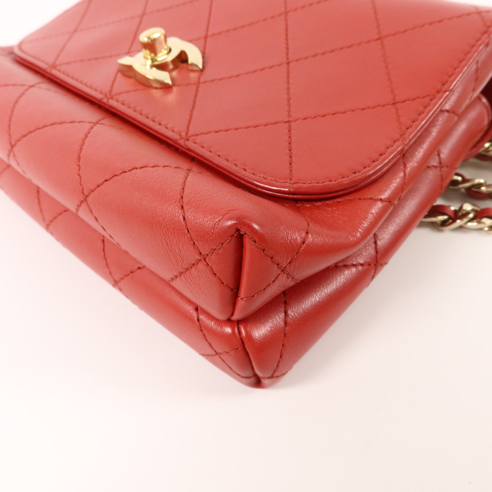 CHANEL 牛皮皮革Double Pocket Top Handle手挽肩背兩用袋
