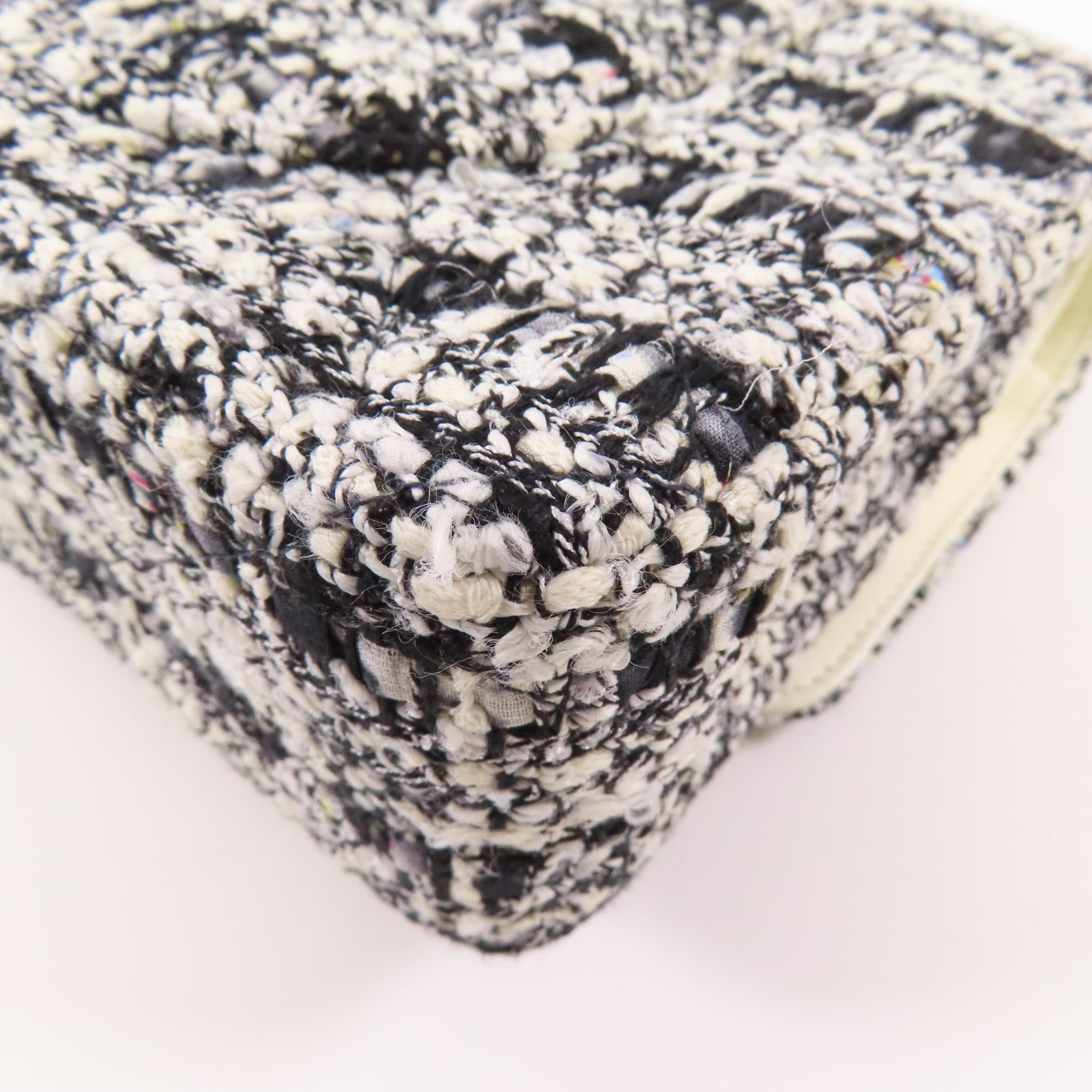 CHANEL 粗花呢Chain Shoulder銀扣鏈帶肩背袋