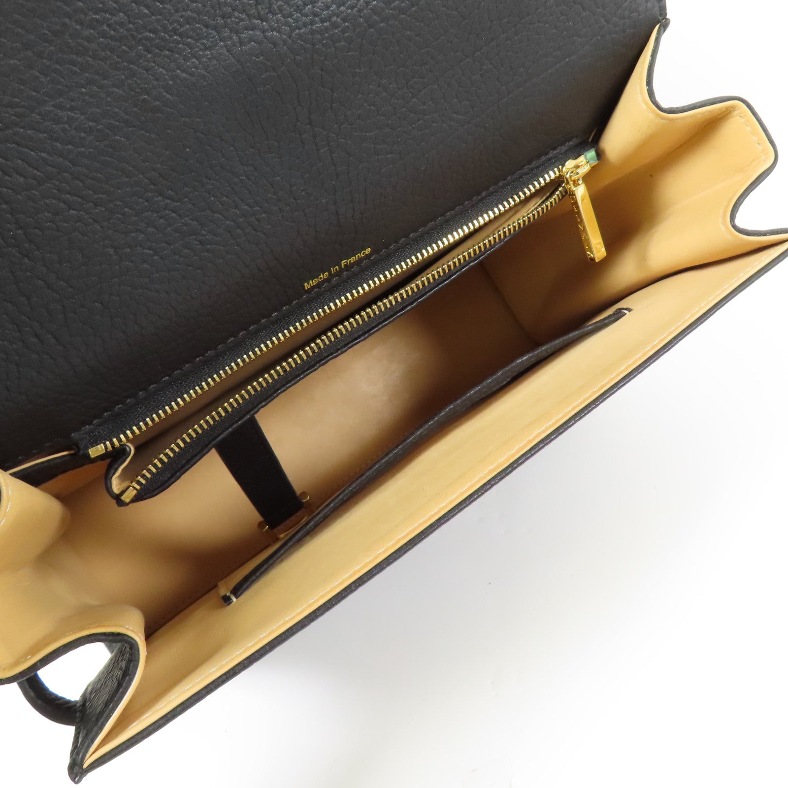 Delvaux 牛皮皮革Tempete MM金扣手挽肩背兩用袋