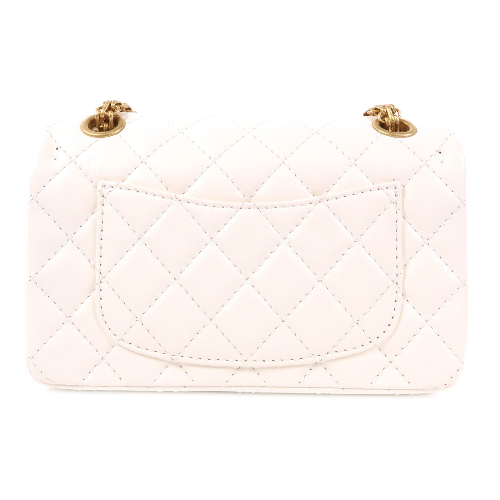 CHANEL 牛皮皮革2.55 20cm Chain Shoulder金扣鏈帶肩背袋