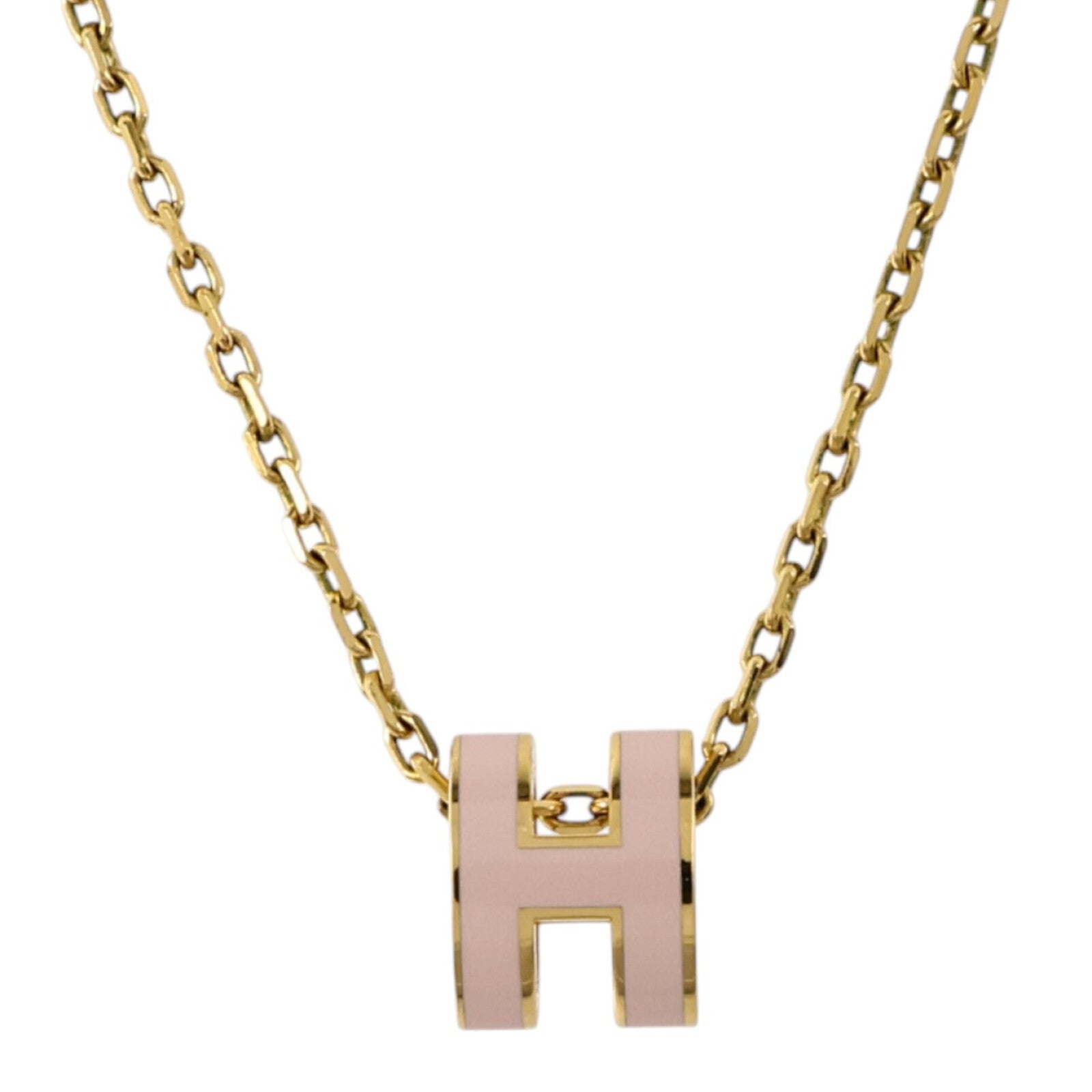 HERMES 金屬/琺瑯Mini Pop H Necklace項鏈