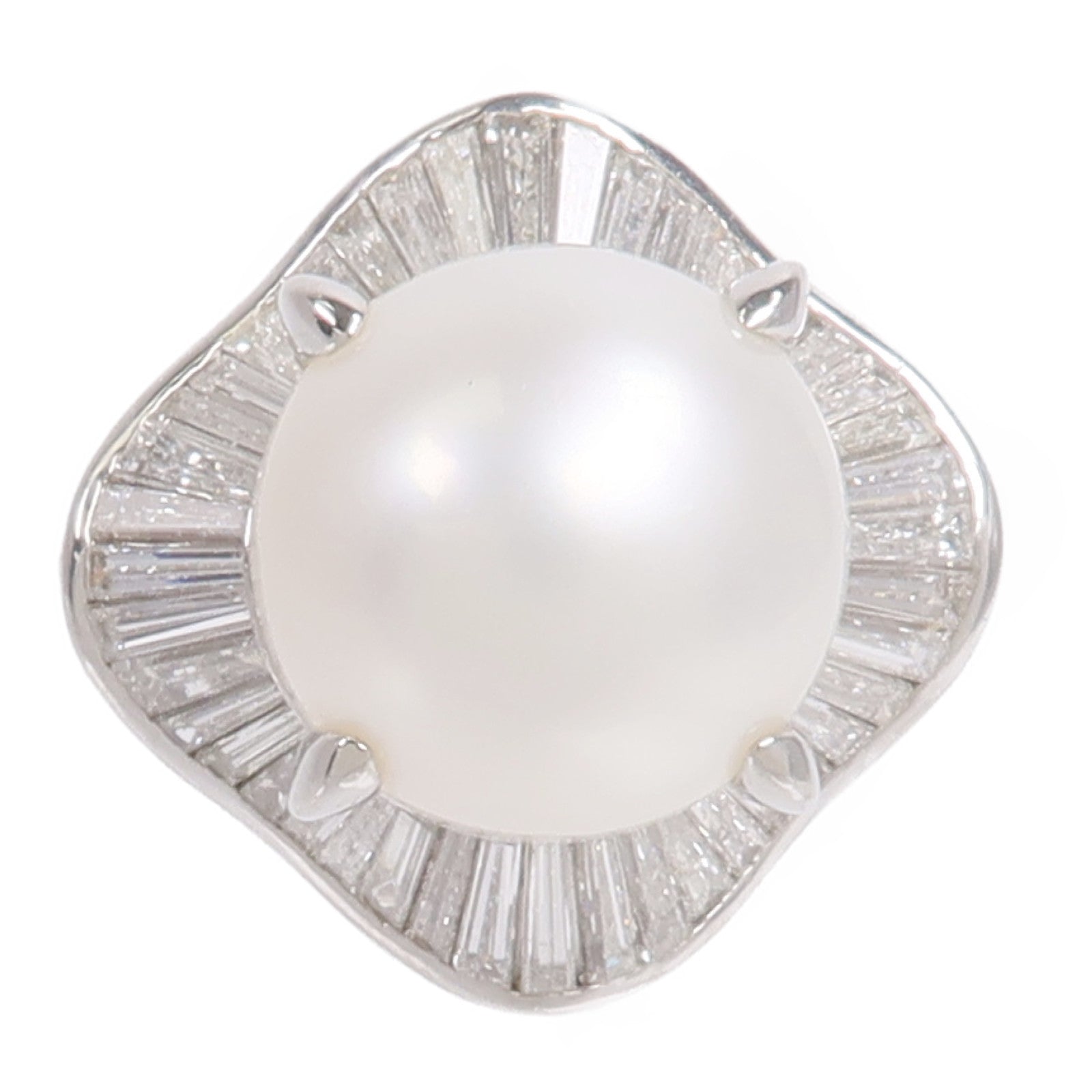 JEWELRY PT900鉑金Pearl Diamond Ring珍珠鑽石戒指