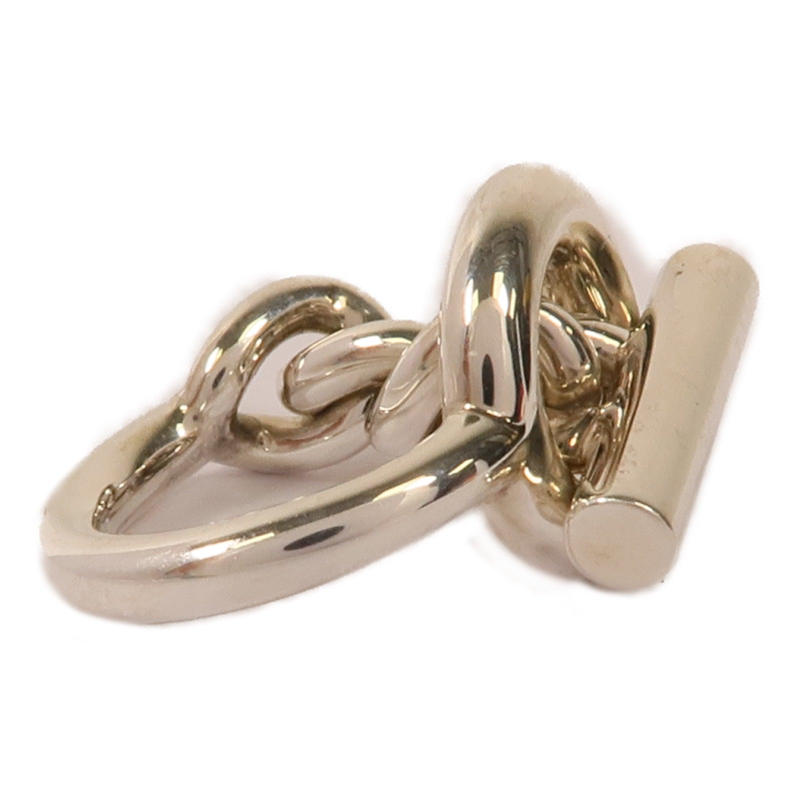 HERMES 925純銀Croisette Ring戒指Hermes#51/US#5.25