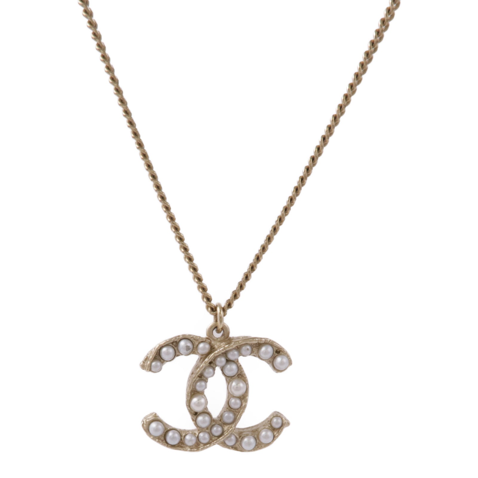 CHANEL CC GHW Necklace Metal Gold