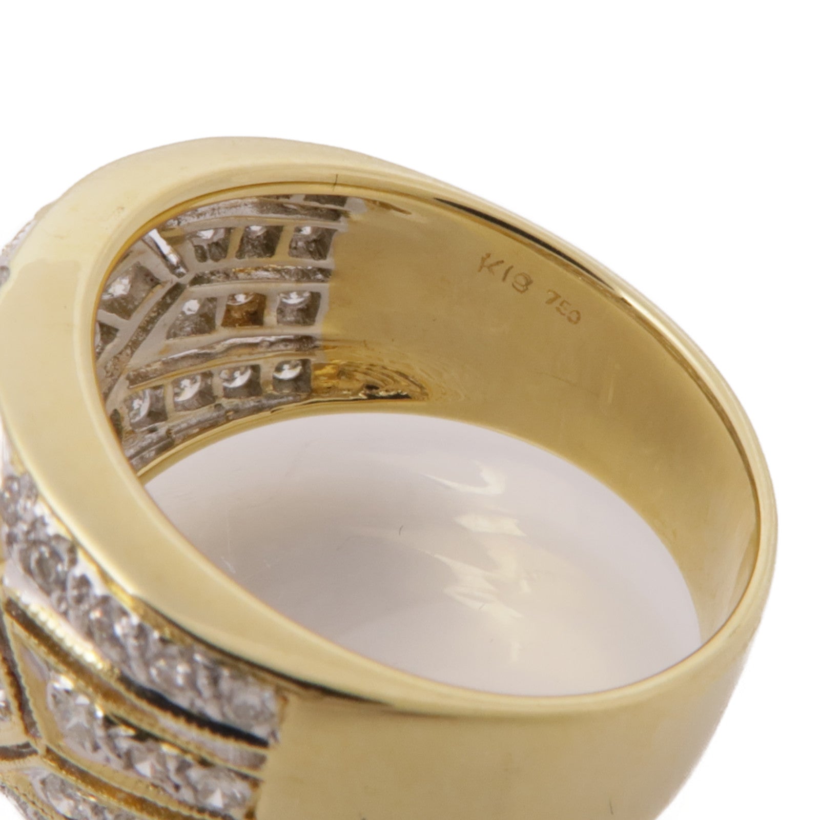 JEWELRY【激減優惠】 18K黃金Onyx Diamond Ring縞瑪瑙/鑽石戒指US#5.5