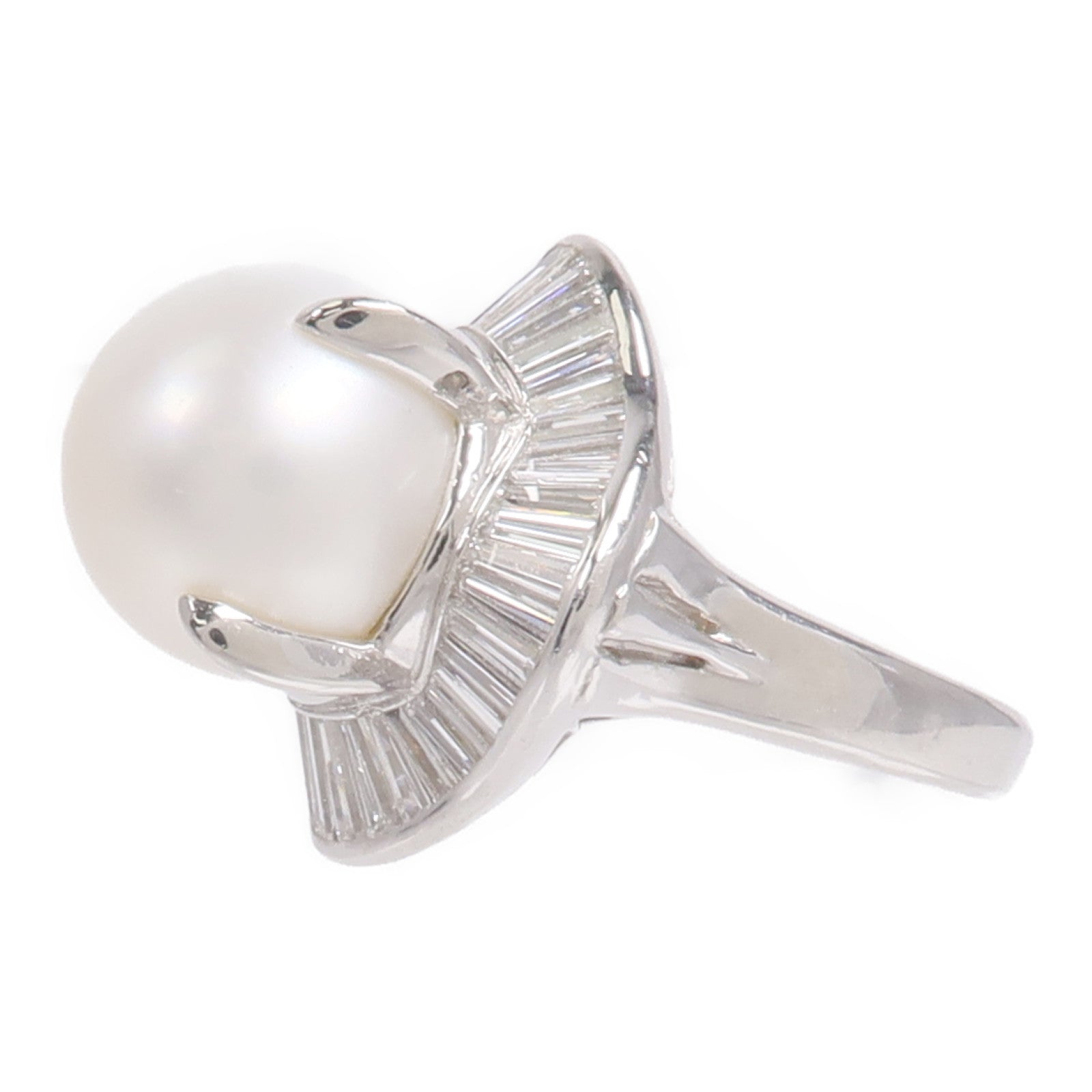JEWELRY PT900鉑金Pearl Diamond Ring珍珠鑽石戒指