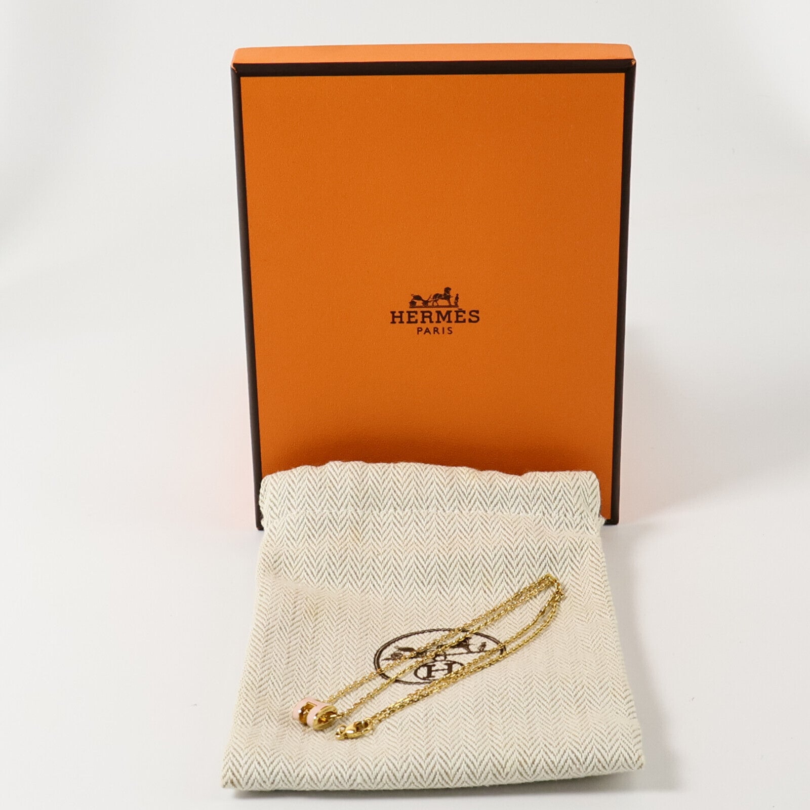 HERMES 金屬/琺瑯Mini Pop H Necklace項鏈