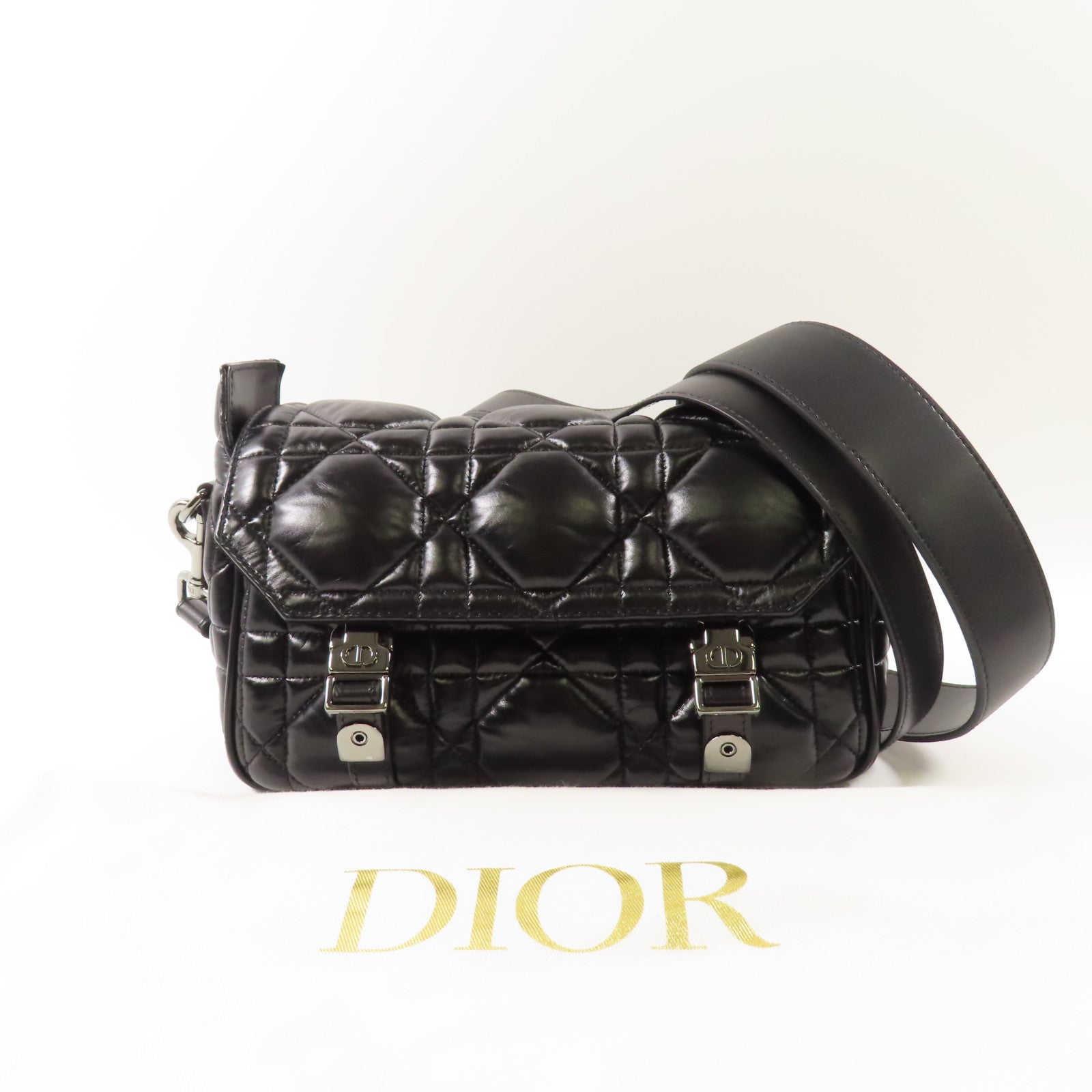 Dior 皮革Dior Camp Bag手挽肩背兩用袋黑色