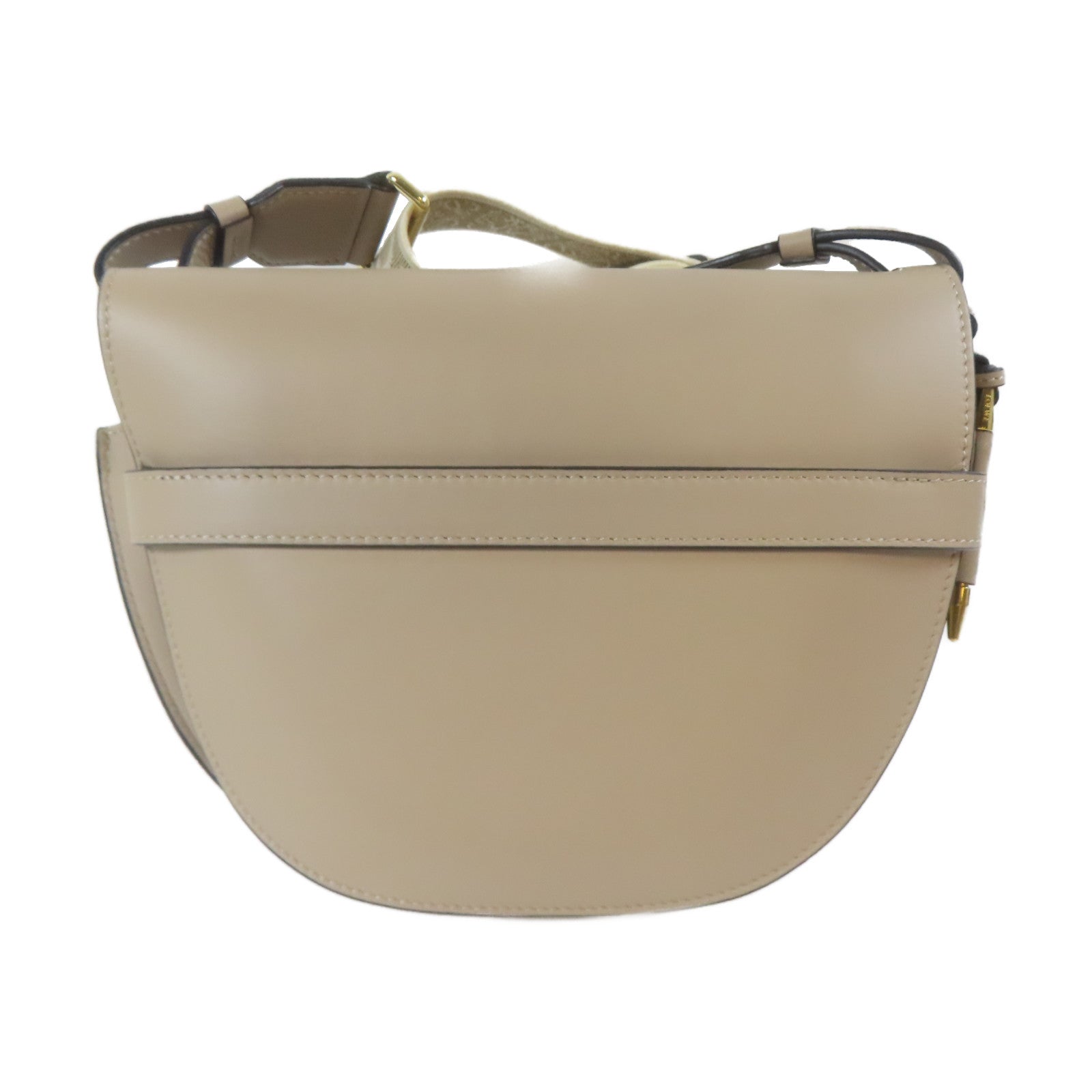 LOEWE 牛皮皮革Small Gate Bag金扣肩背袋米色