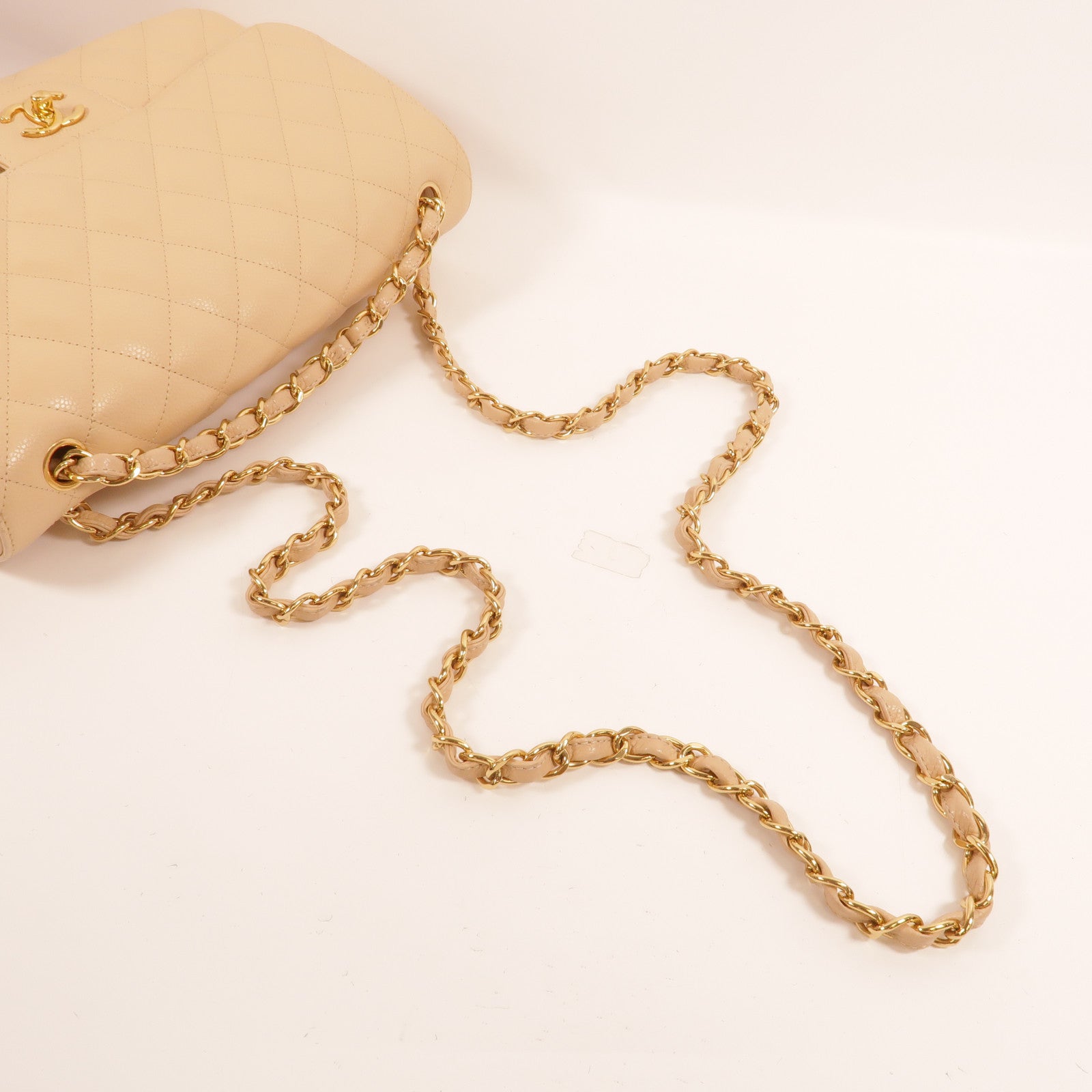 CHANEL 牛皮皮革Large Classic鏈帶肩背袋