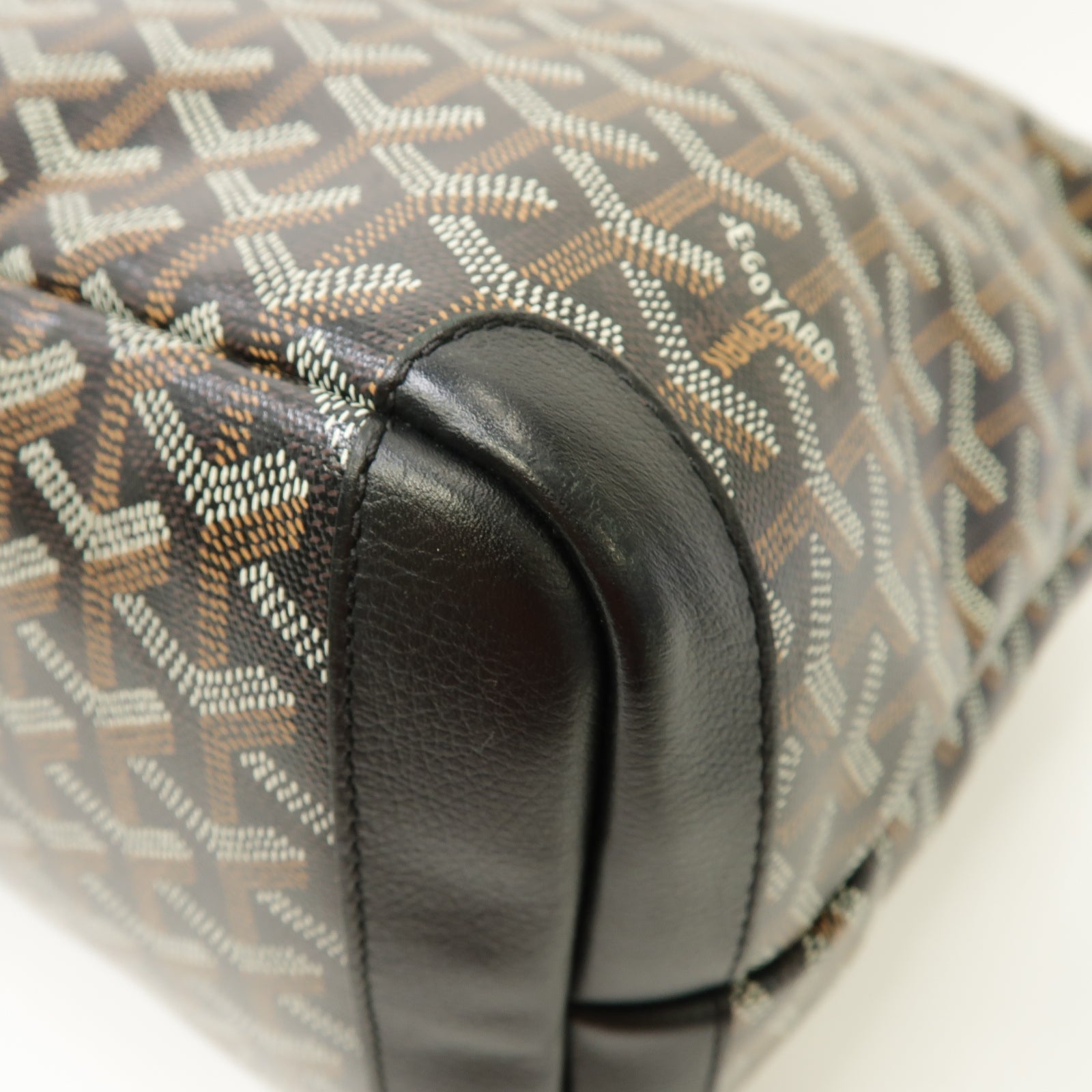 GOYARD 塗層帆布Artois銀扣手挽袋黑色