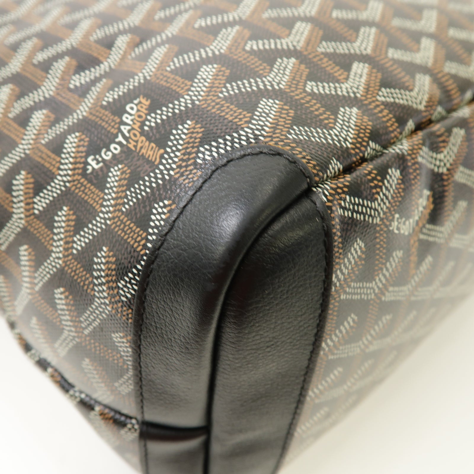 GOYARD 塗層帆布Artois銀扣手挽袋黑色