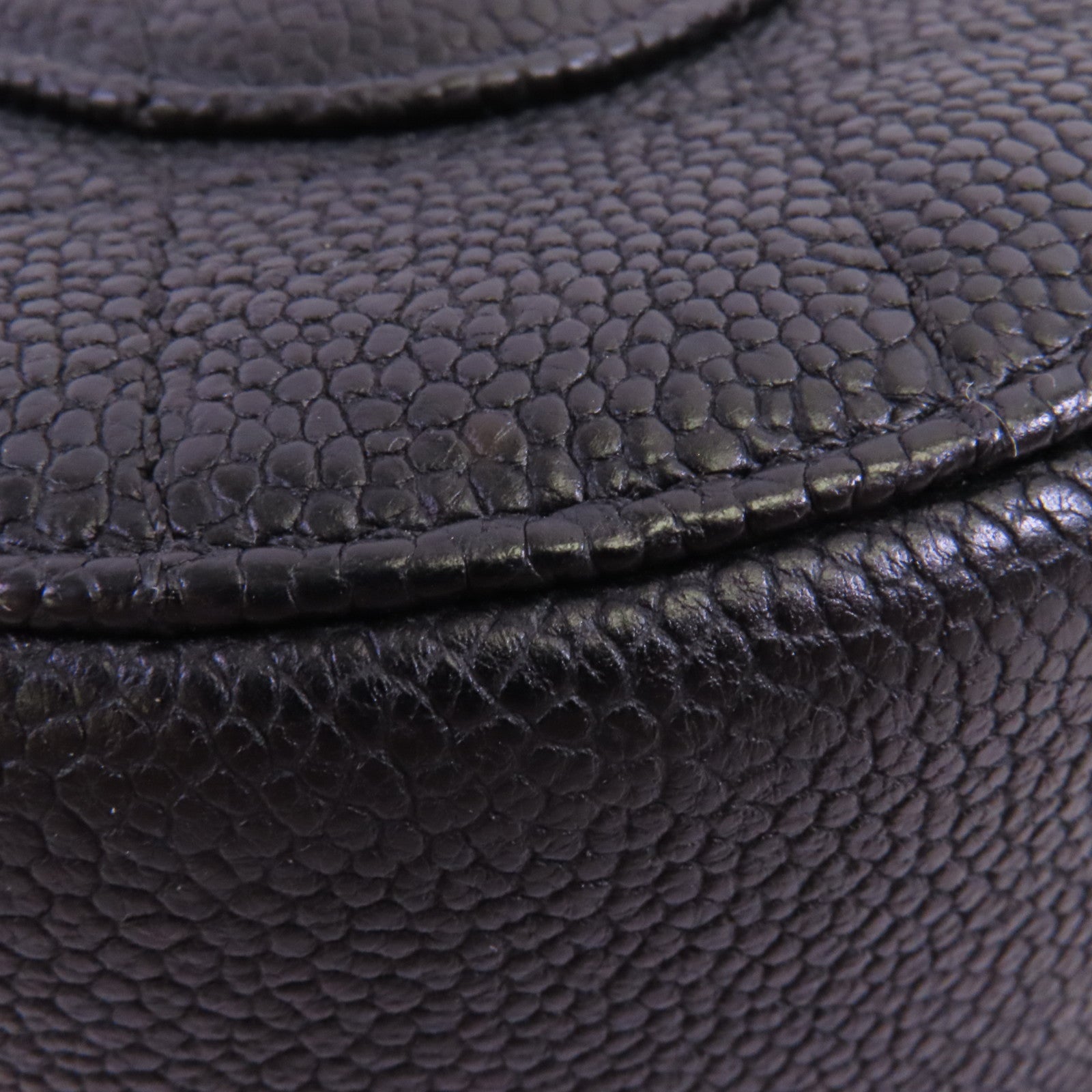 CHANEL 牛皮皮革Chain Shoulder金扣鏈帶手挽肩背兩用袋