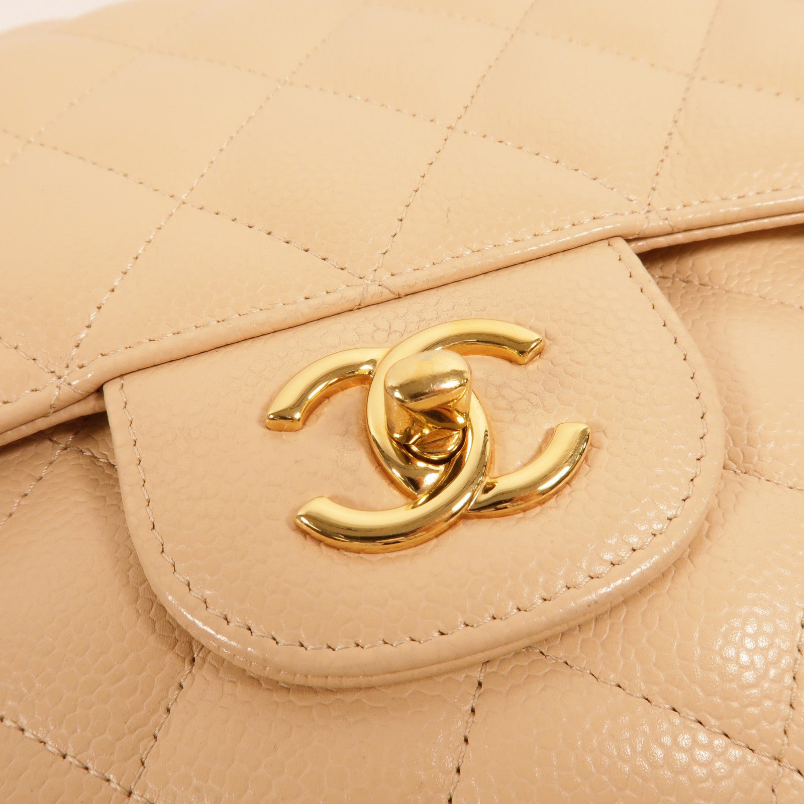 CHANEL 牛皮皮革Large Classic鏈帶肩背袋
