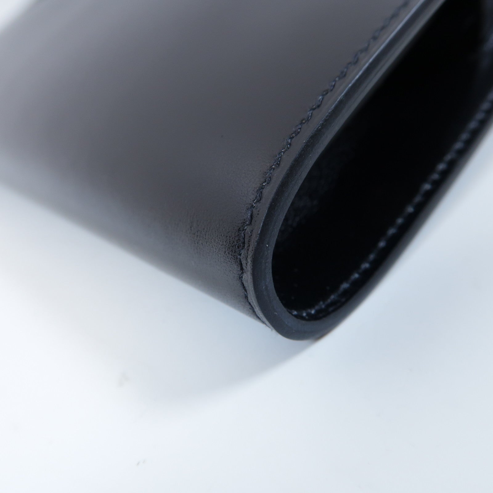 HERMES Box Calf皮革Kelly To Go銀扣肩背袋黑色