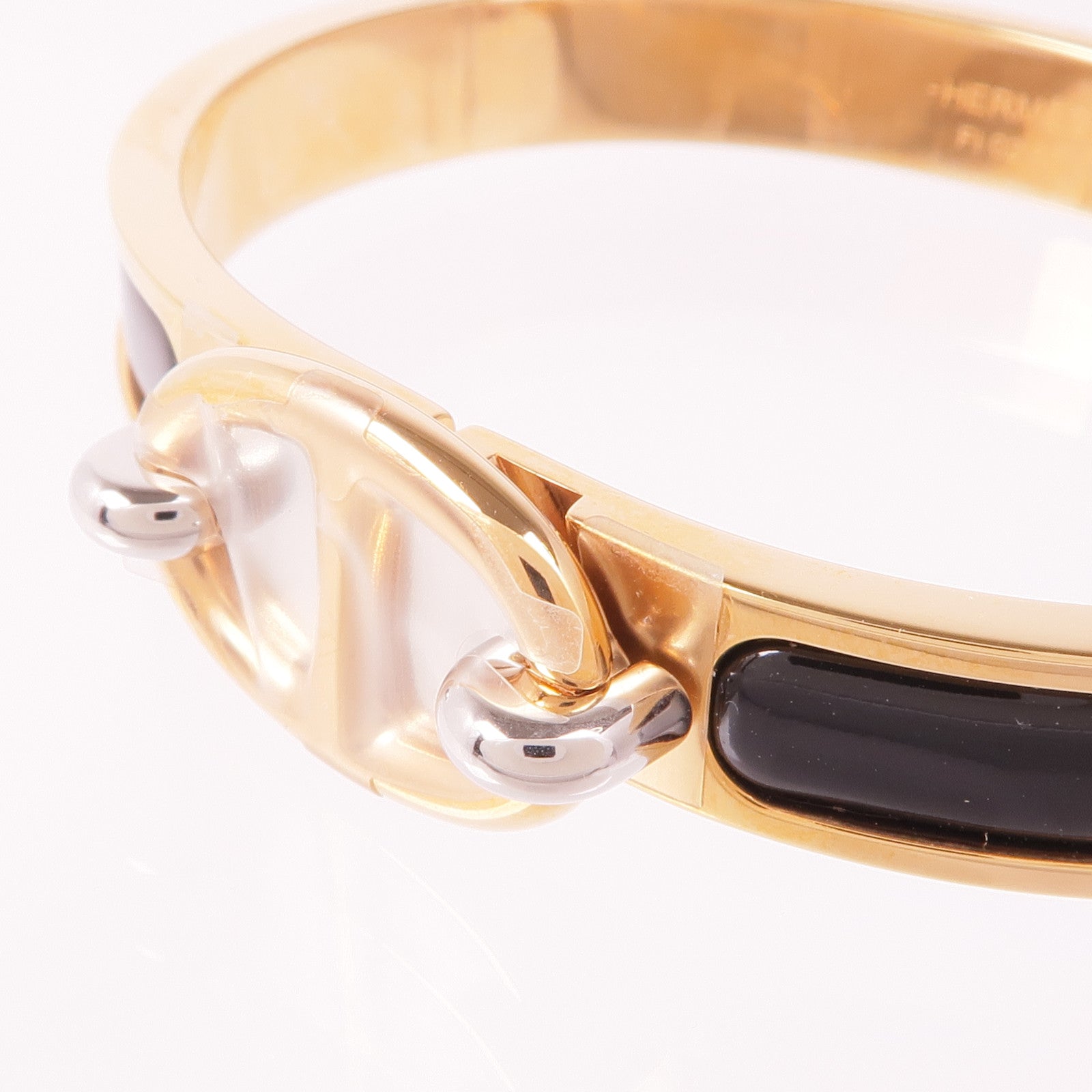 HERMES 金屬/琺瑯Mini Clic Chane D Ancre手鐲