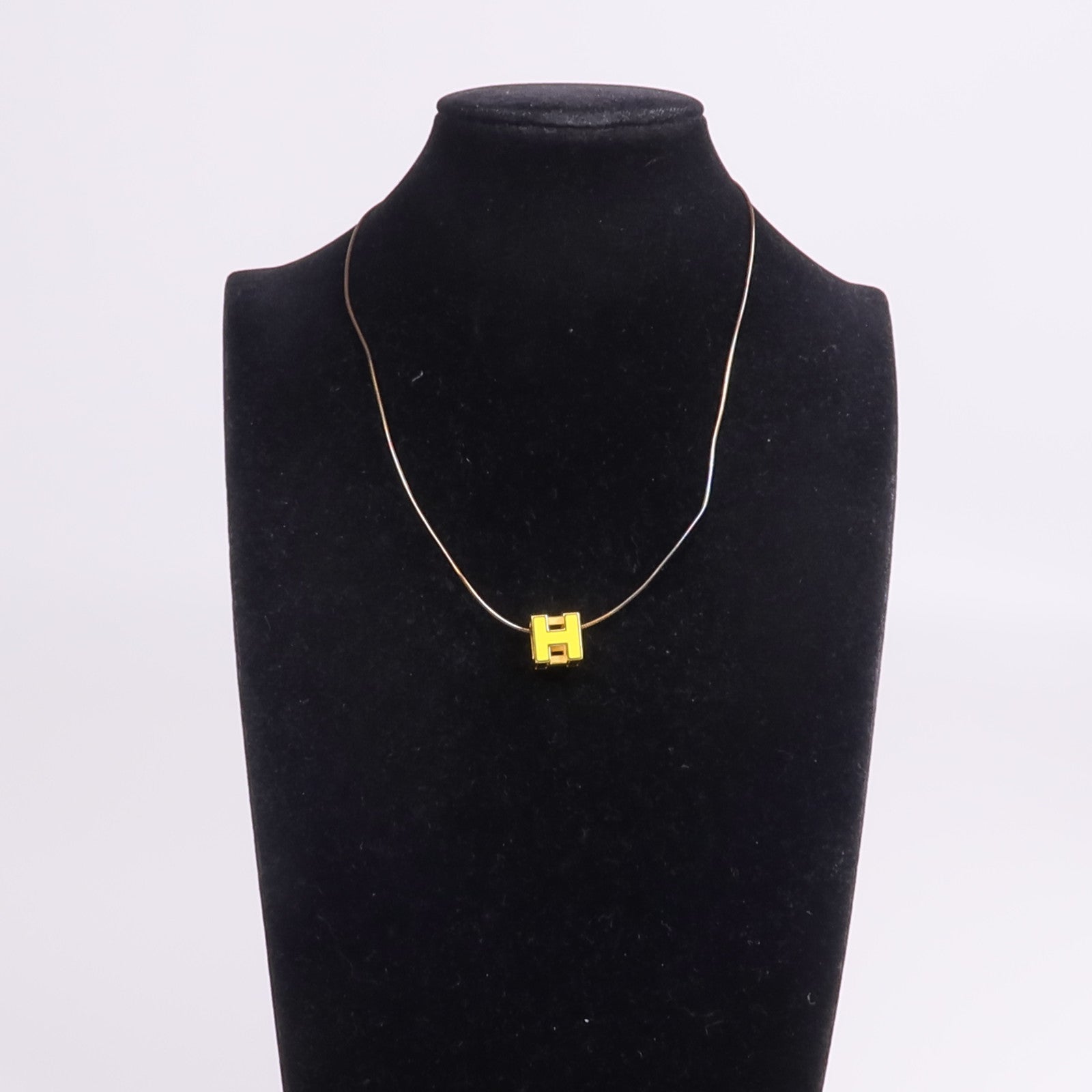 HERMES 金屬Cube d'H (H Cube)項鍊