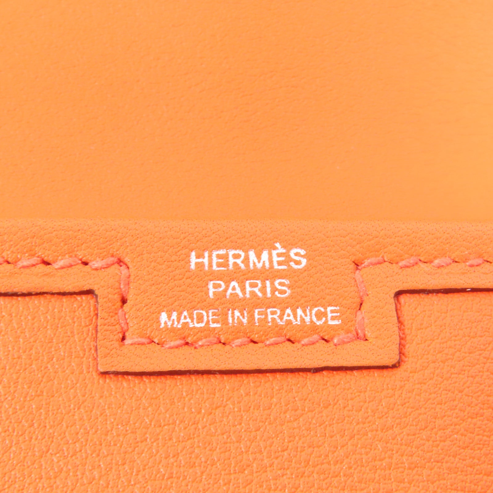 HERMES Swift皮革Jige Duo Clutch手拿包Orange Poppy