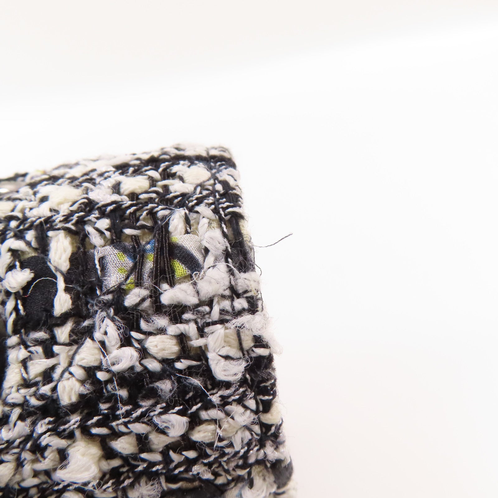 CHANEL 粗花呢Chain Shoulder銀扣鏈帶肩背袋