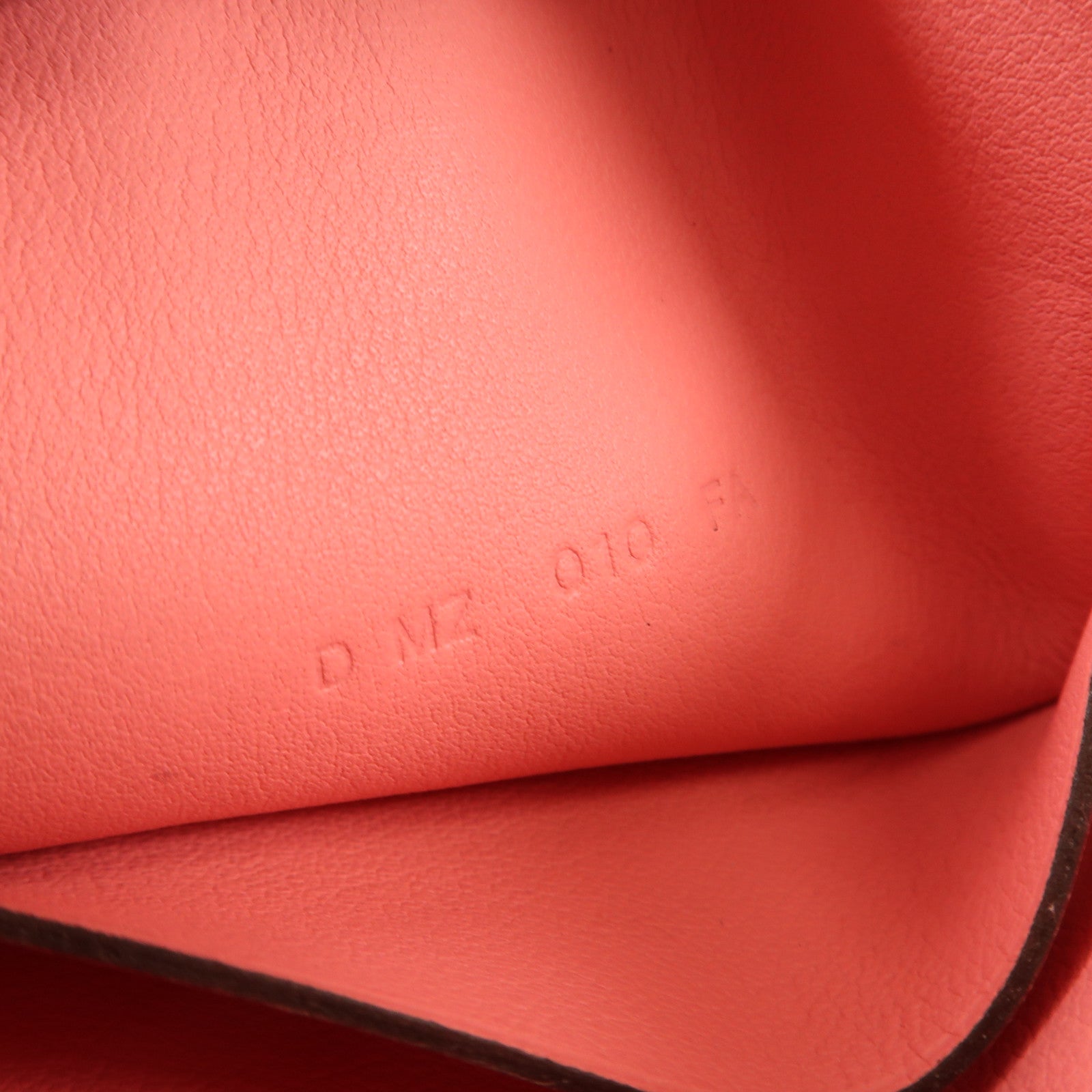 HERMES 【激減優惠】Swift皮革Carrie Pocket Pouch銀扣零錢包Pink