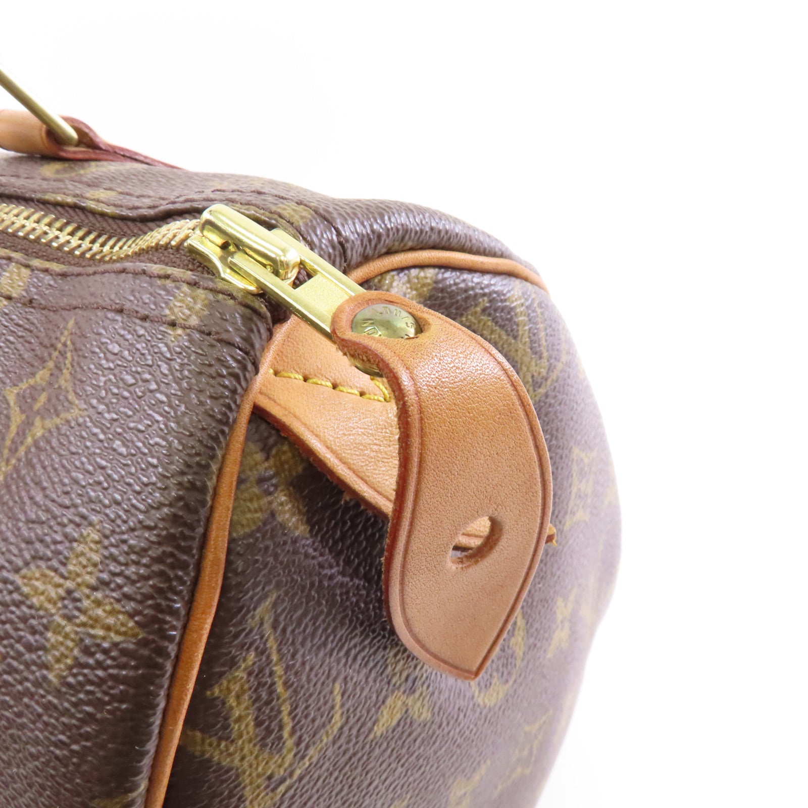 LOUIS VUITTON Monogram Speedy 30金扣手挽袋啡色