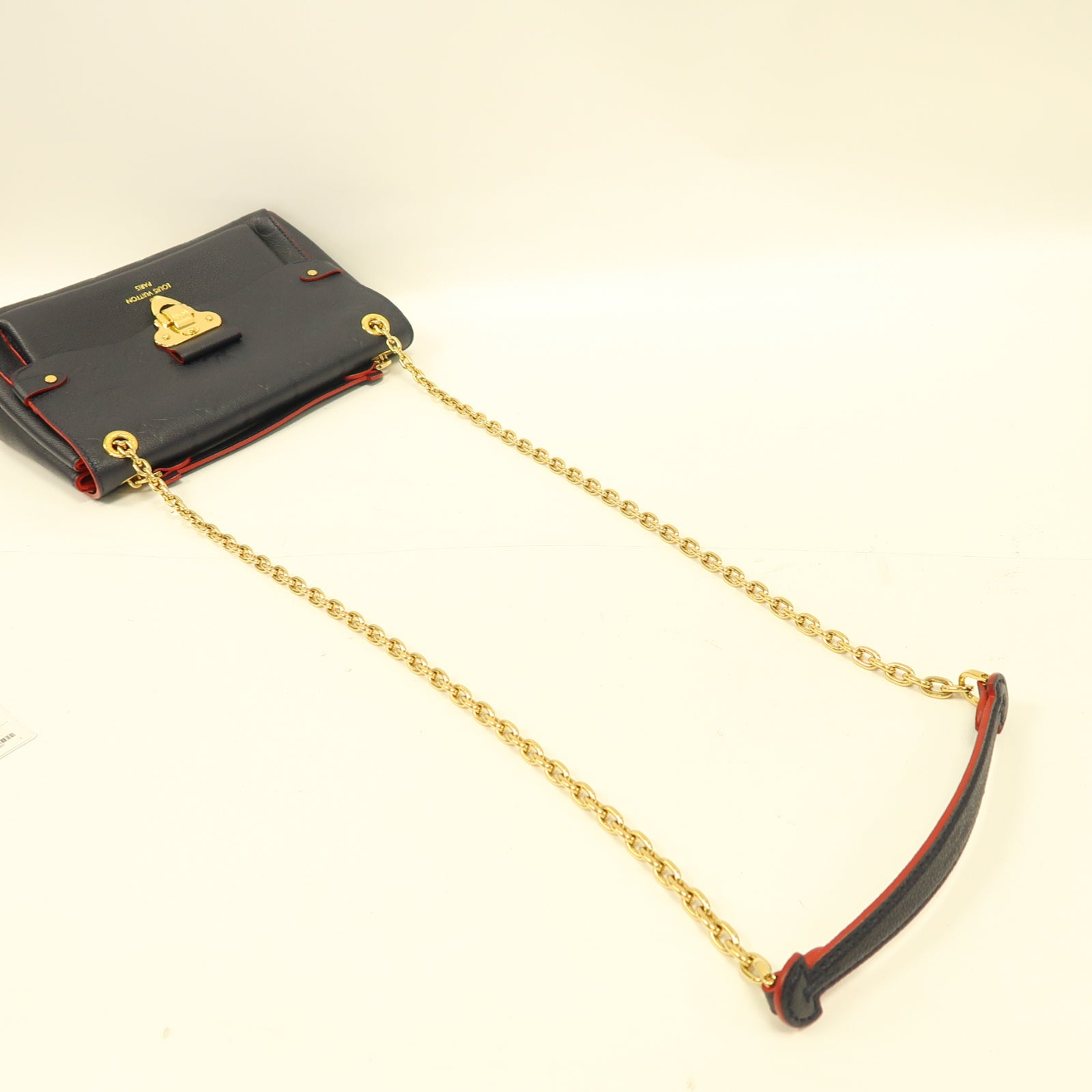 LOUIS VUITTON Monogram Empreinte Vavin PM金扣肩背袋藍色
