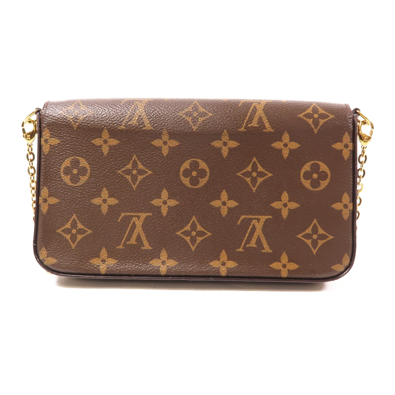 LOUIS VUITTON Monogram Pochette Felicie金扣鏈帶肩背袋