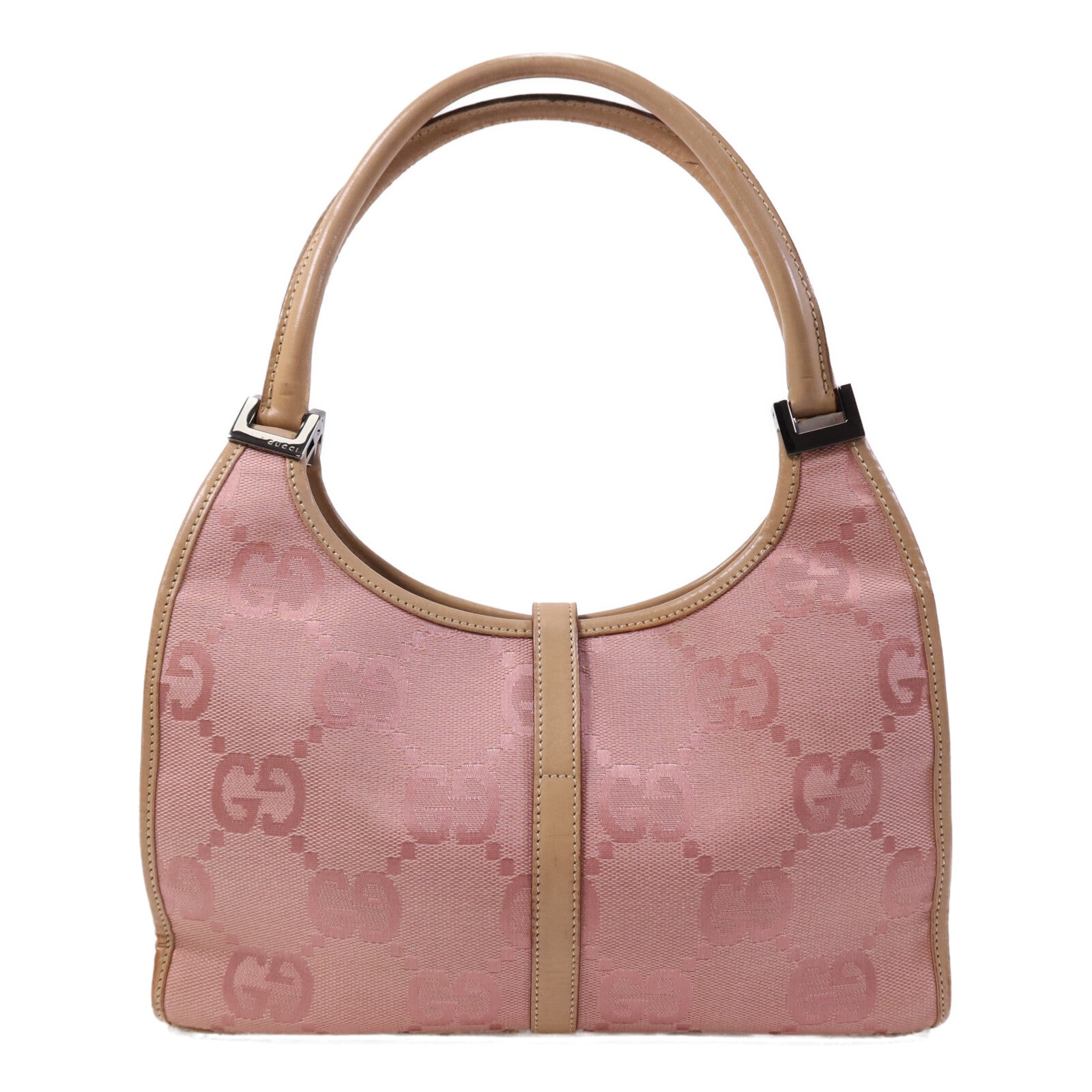 GUCCI 帆布Vintage Jackie Bag銀扣手挽袋