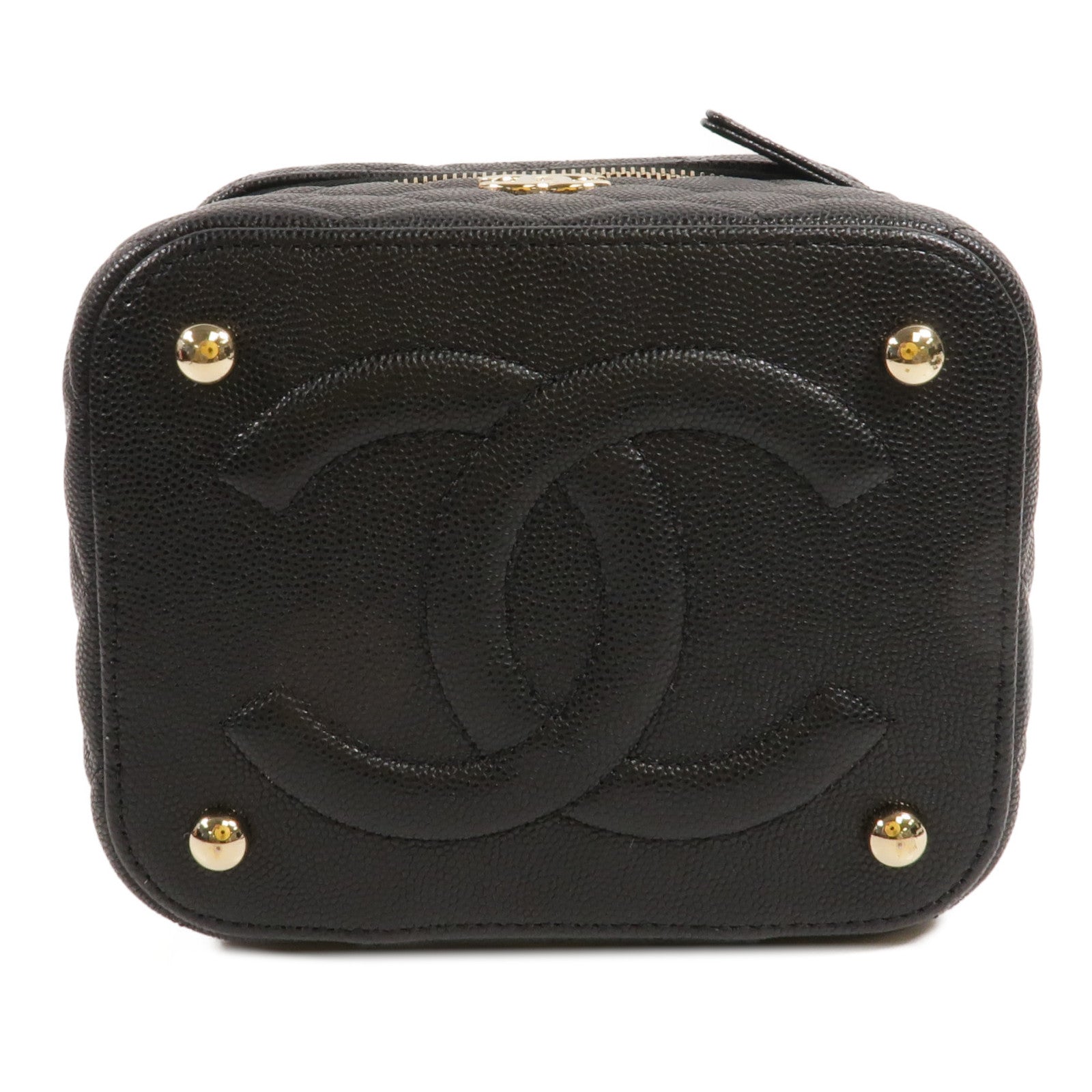 CHANEL 牛皮皮革Vanity Case鏈帶肩背袋