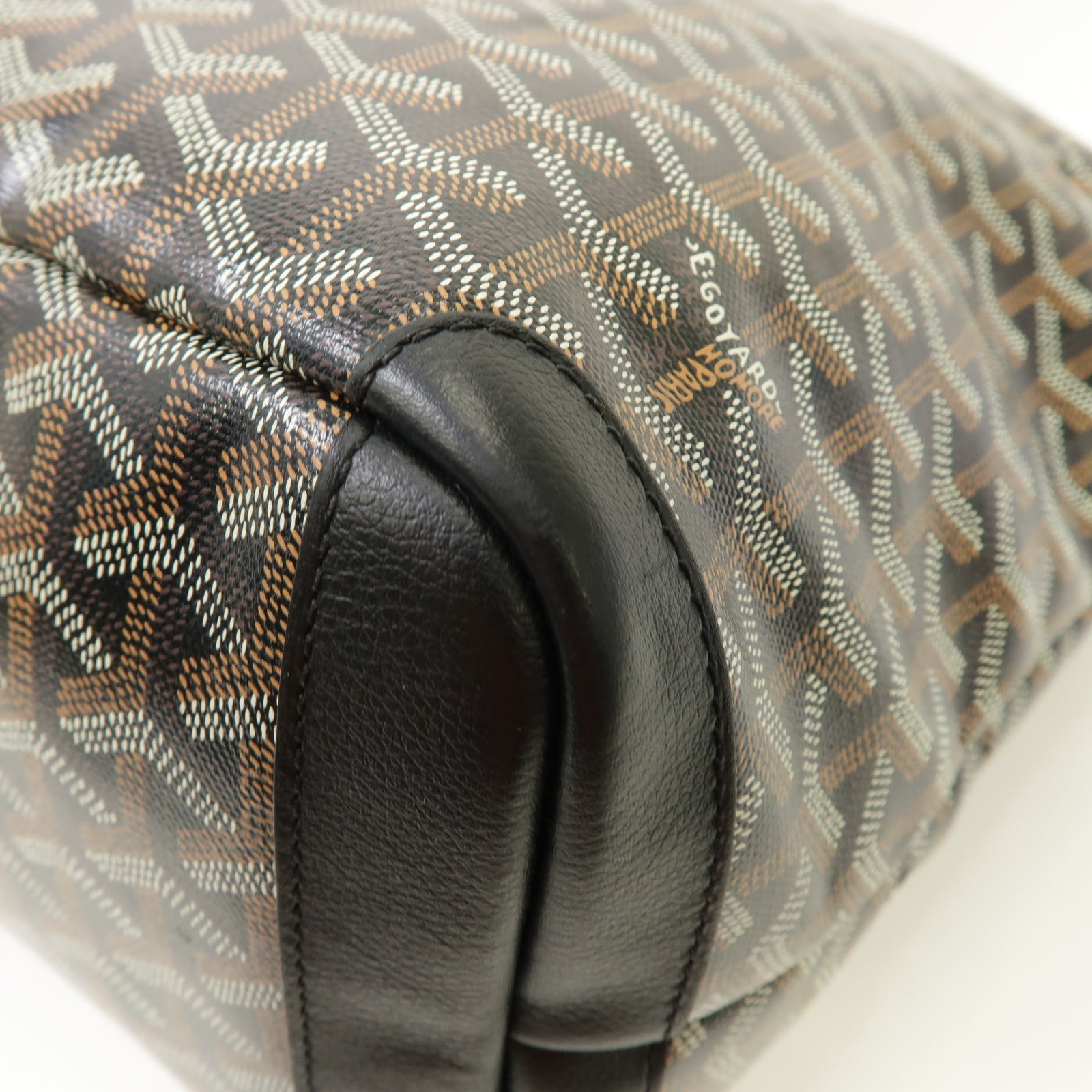 GOYARD 塗層帆布Artois銀扣手挽袋黑色