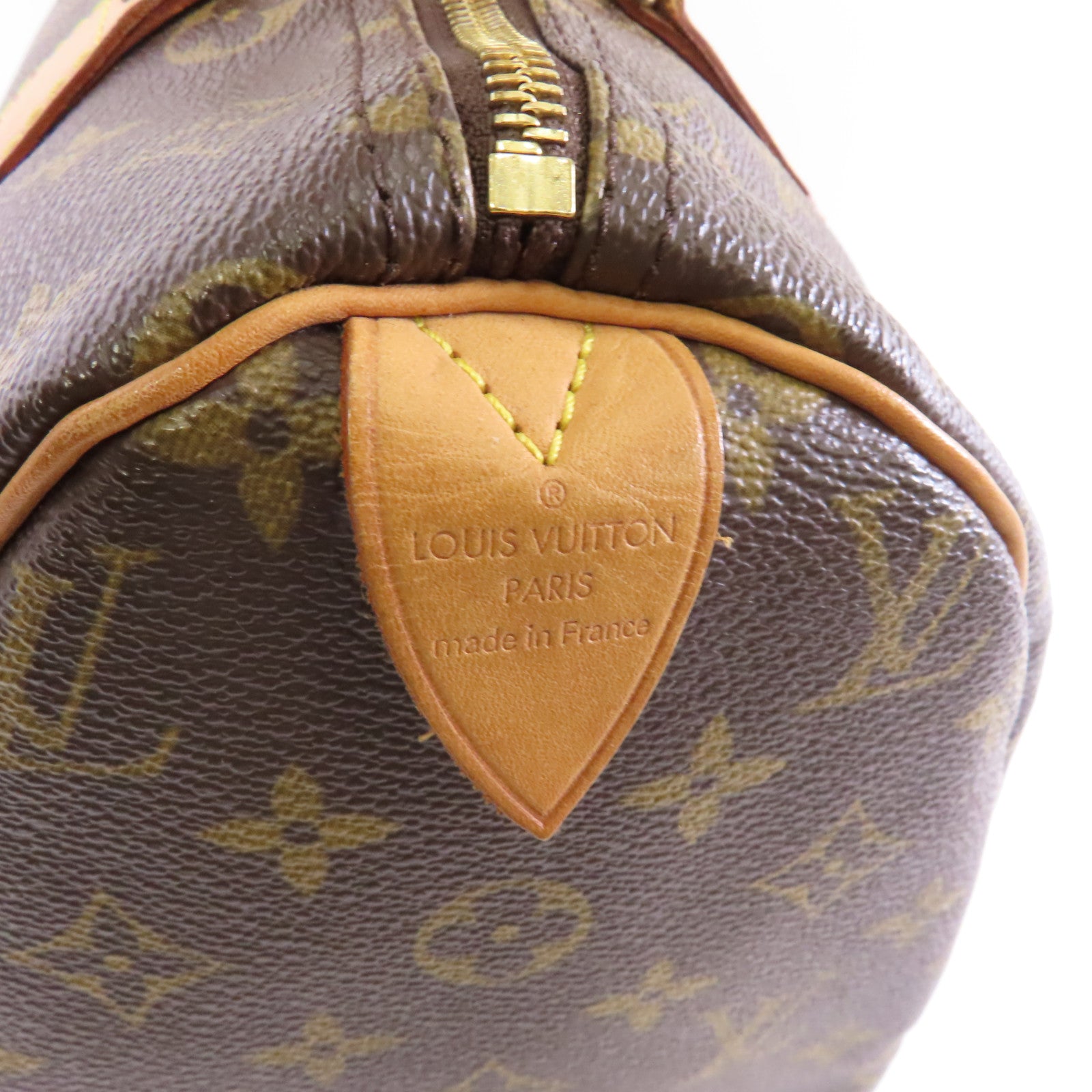 LOUIS VUITTON Monogram Speedy 30金扣手挽袋啡色