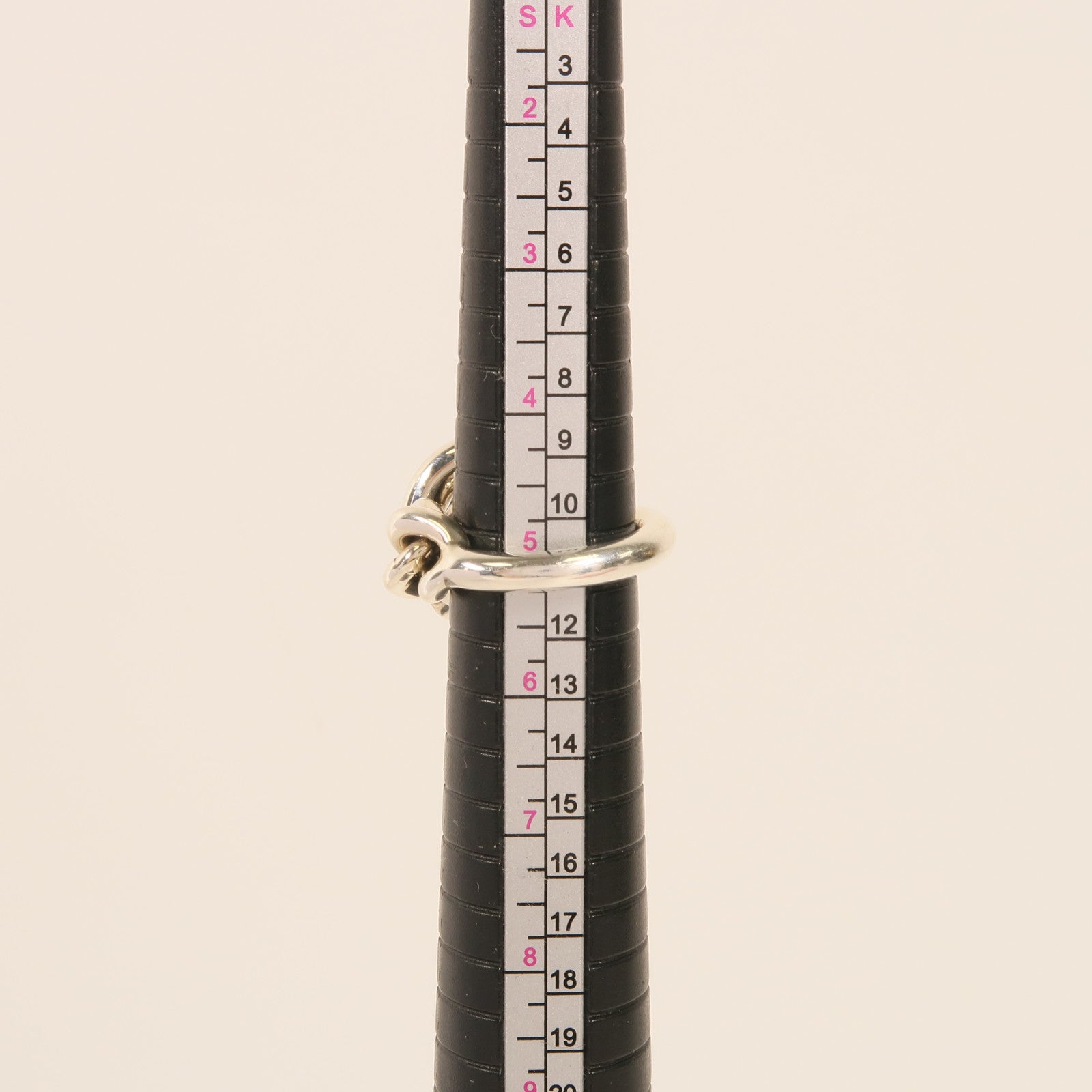 HERMES 925純銀Croisette Ring戒指Hermes#51/US#5.25