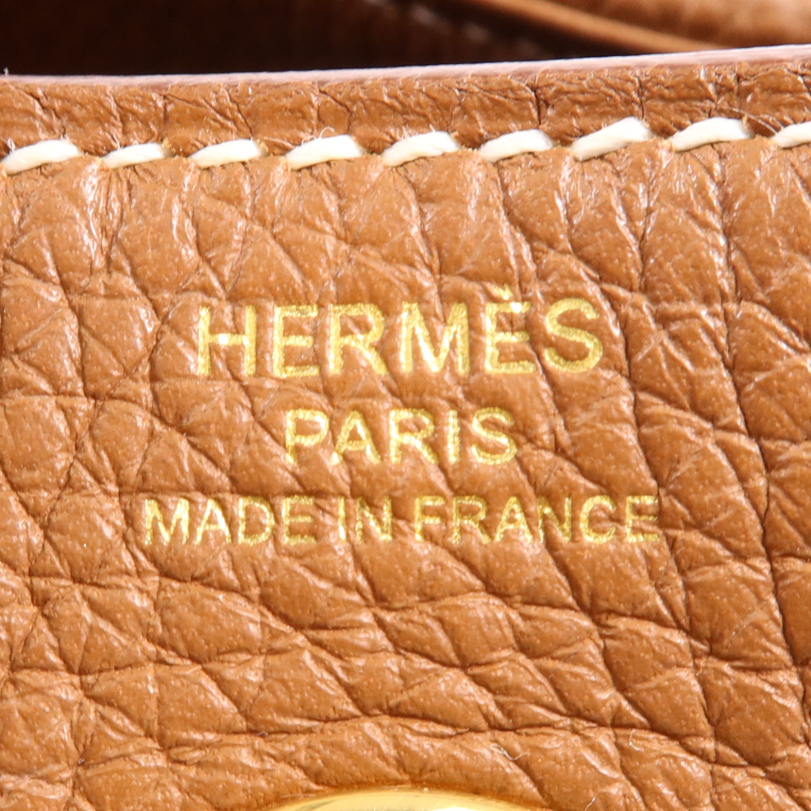 HERMES Clemence皮革Lindy 26金扣手挽肩背兩用袋Gold