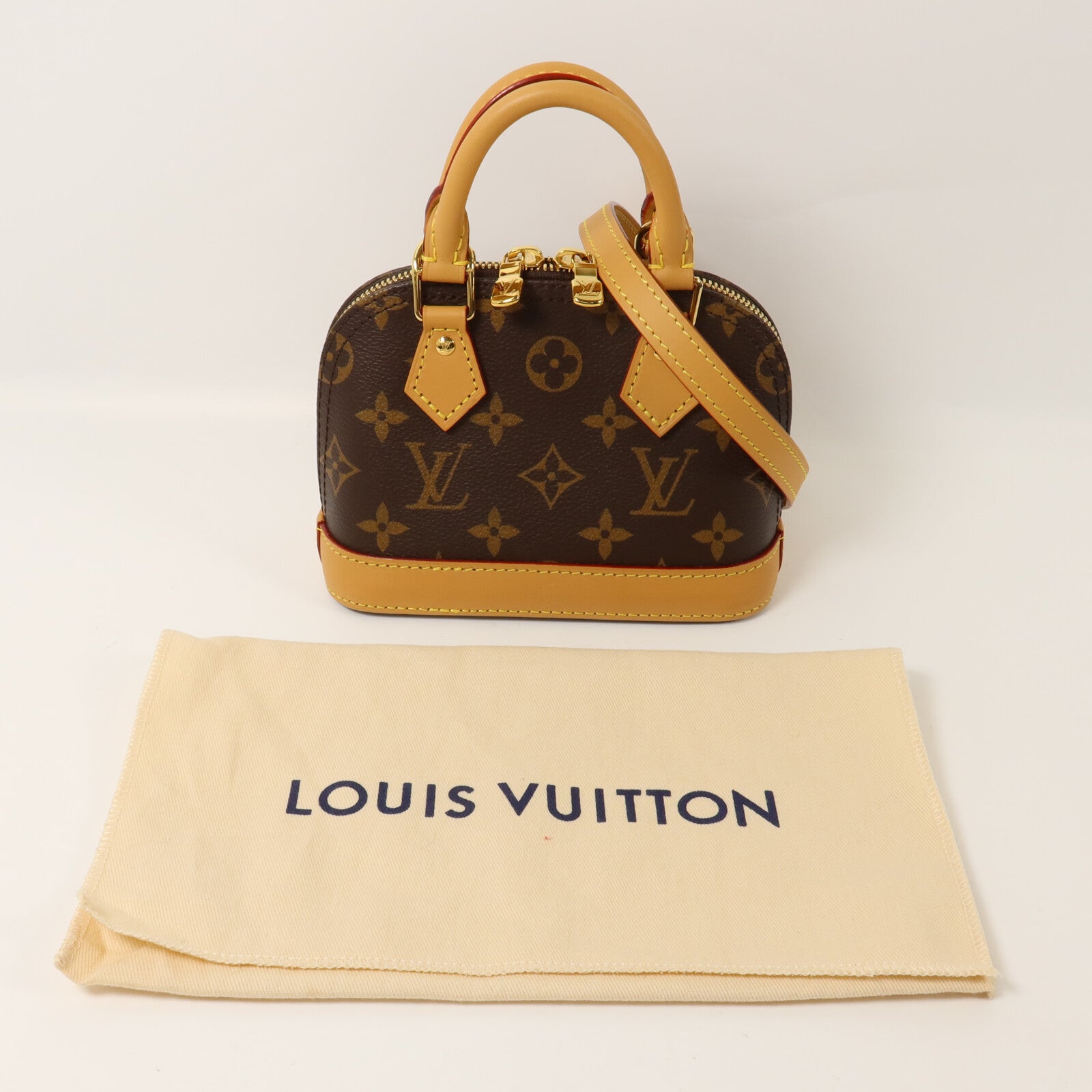 LOUIS VUITTON Monogram Nano Alma手挽肩背兩用袋
